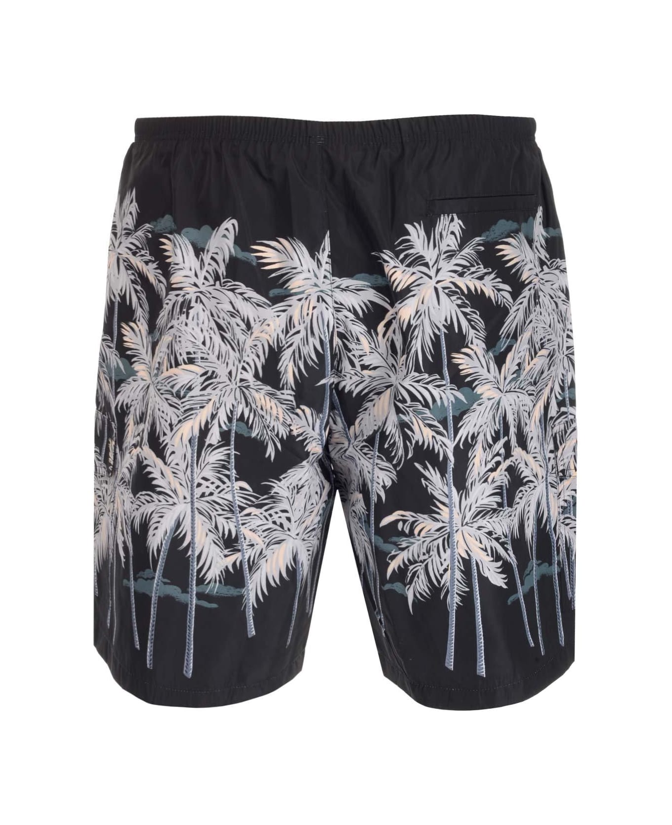 Palm Angels Palm Printed Swim Shorts - Nero
