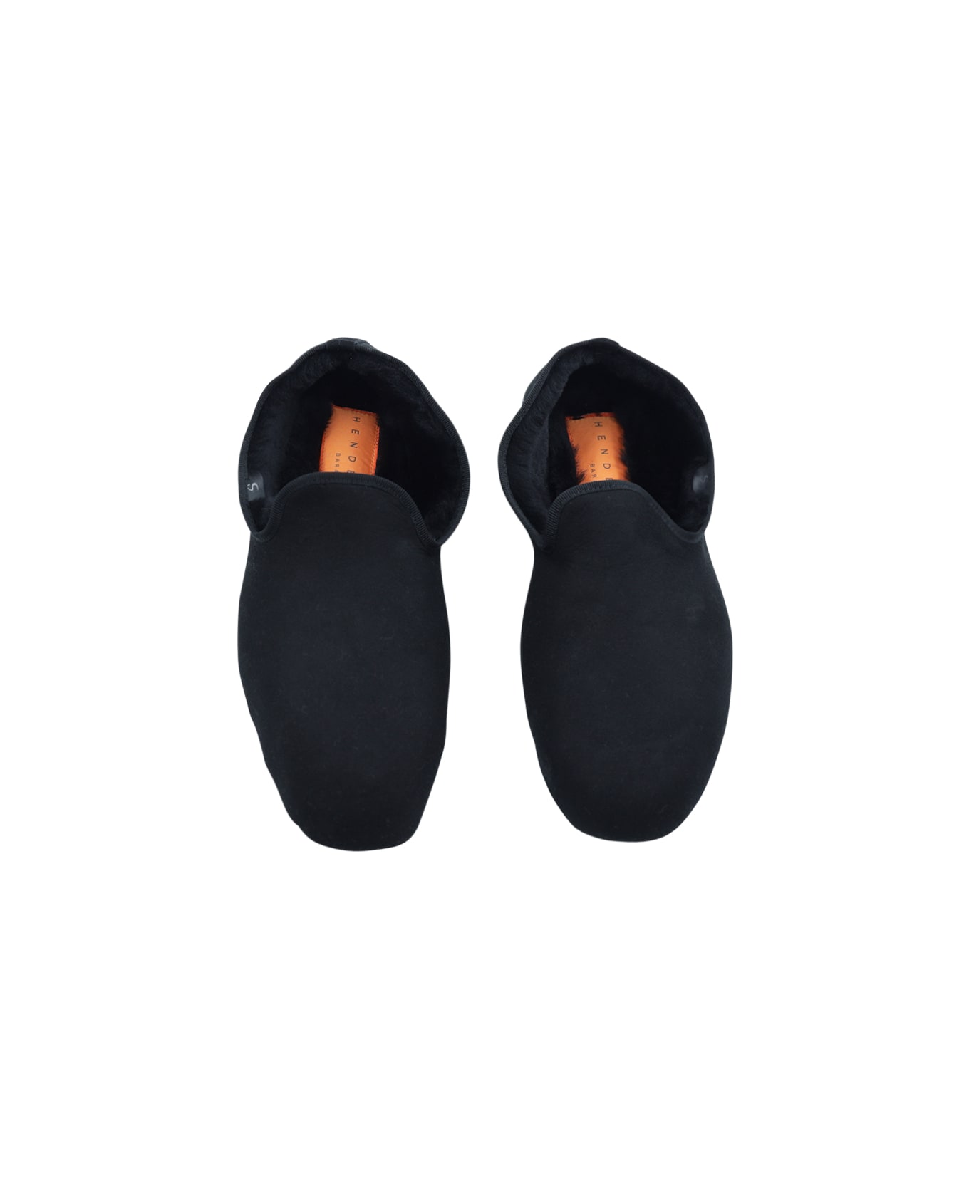 Henderson Baracco Slipper In Sheepskin - Black