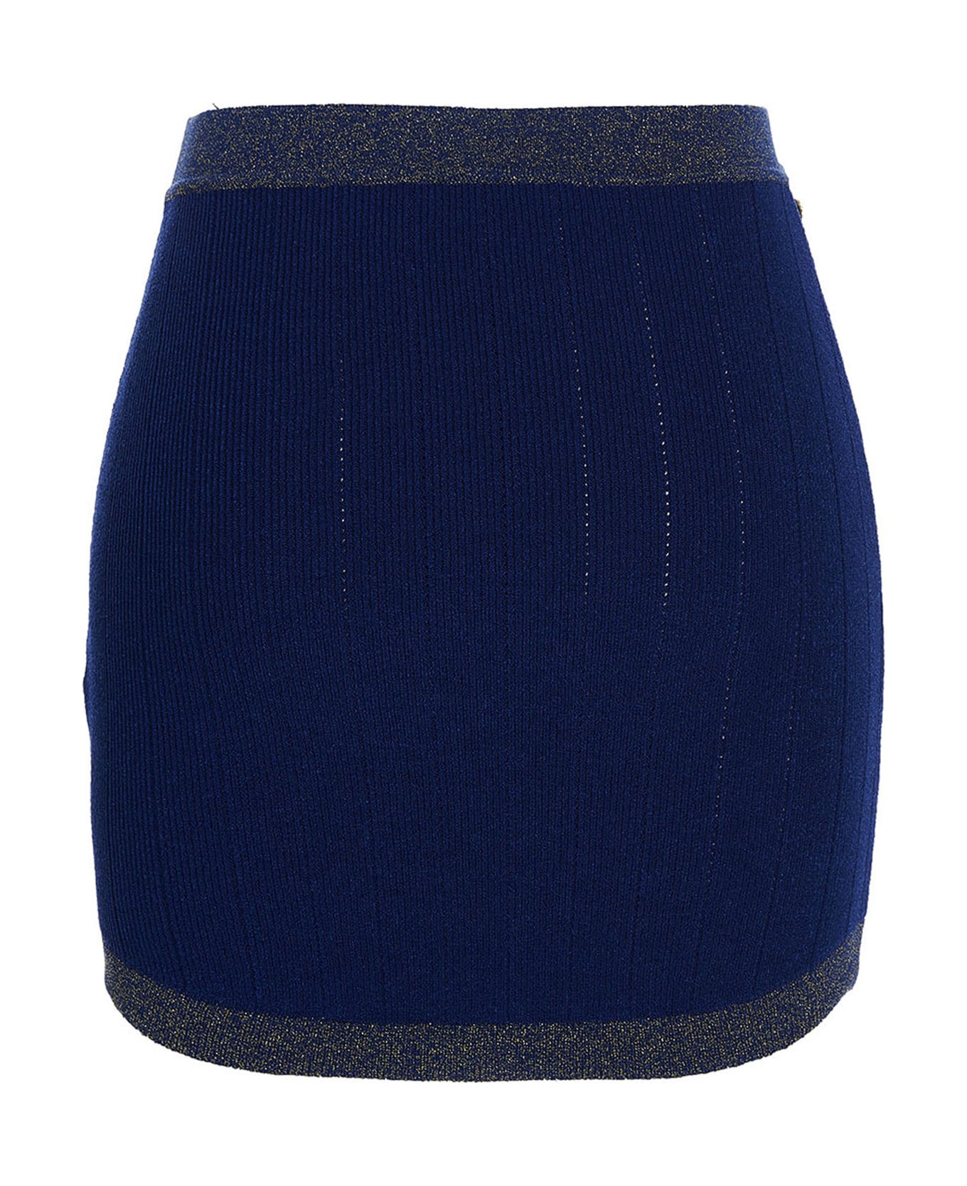 Balmain Lurex Detail Skirt - Blu