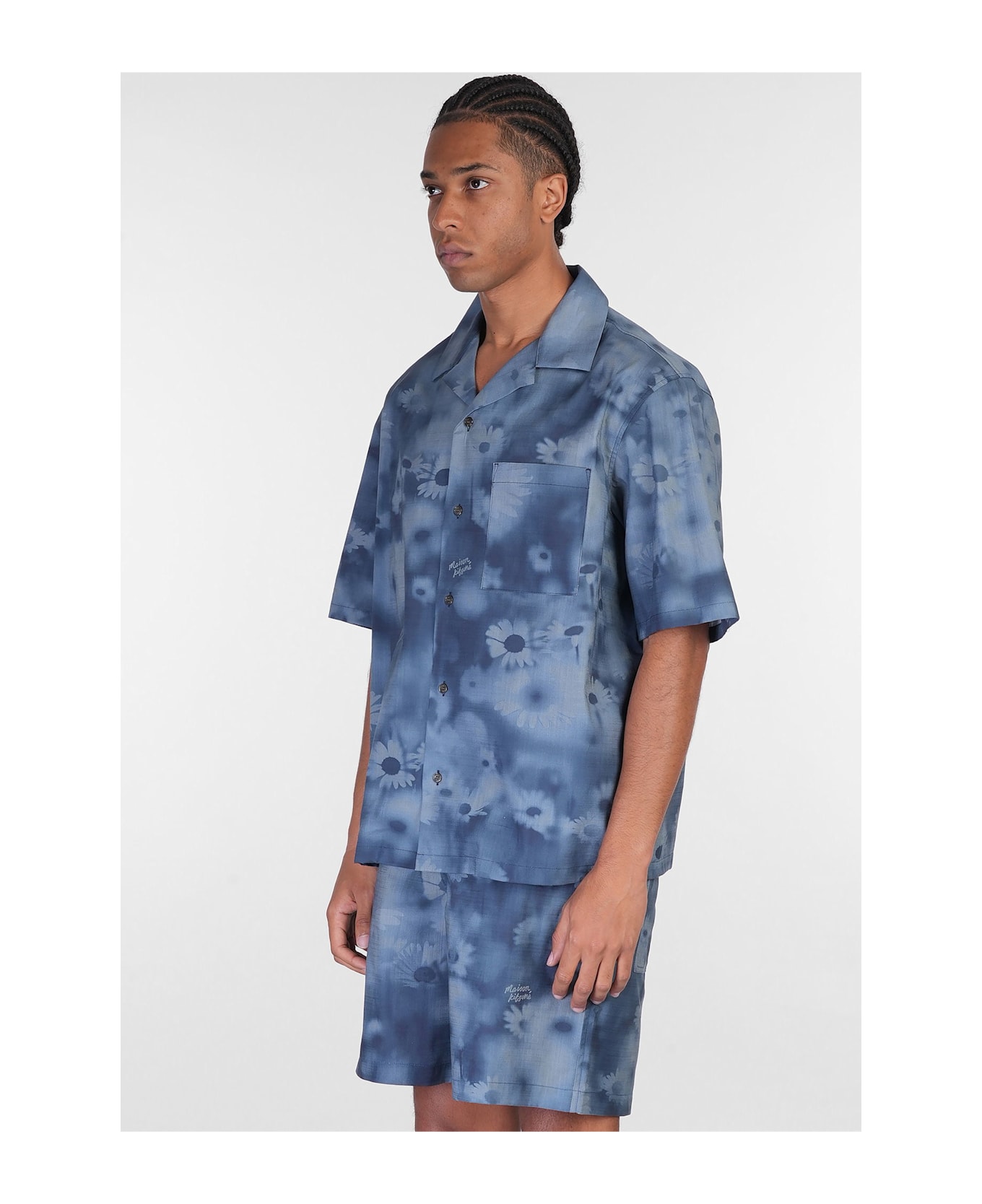 Maison Kitsuné Shirt In Blue Cotton - blue