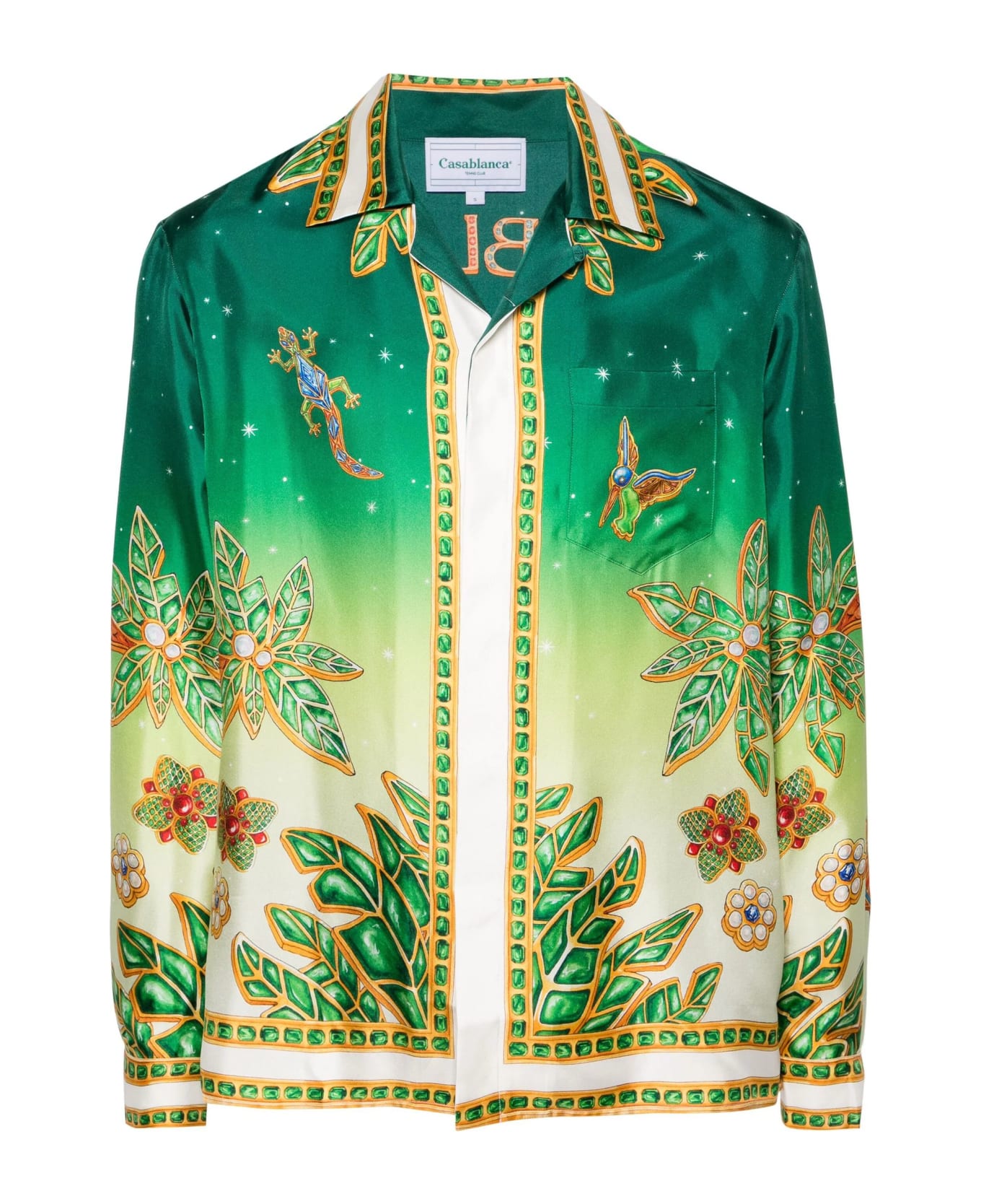 Casablanca 'joyaux D'afrique' Green Silk Shirt - Joyaux d'afrique シャツ