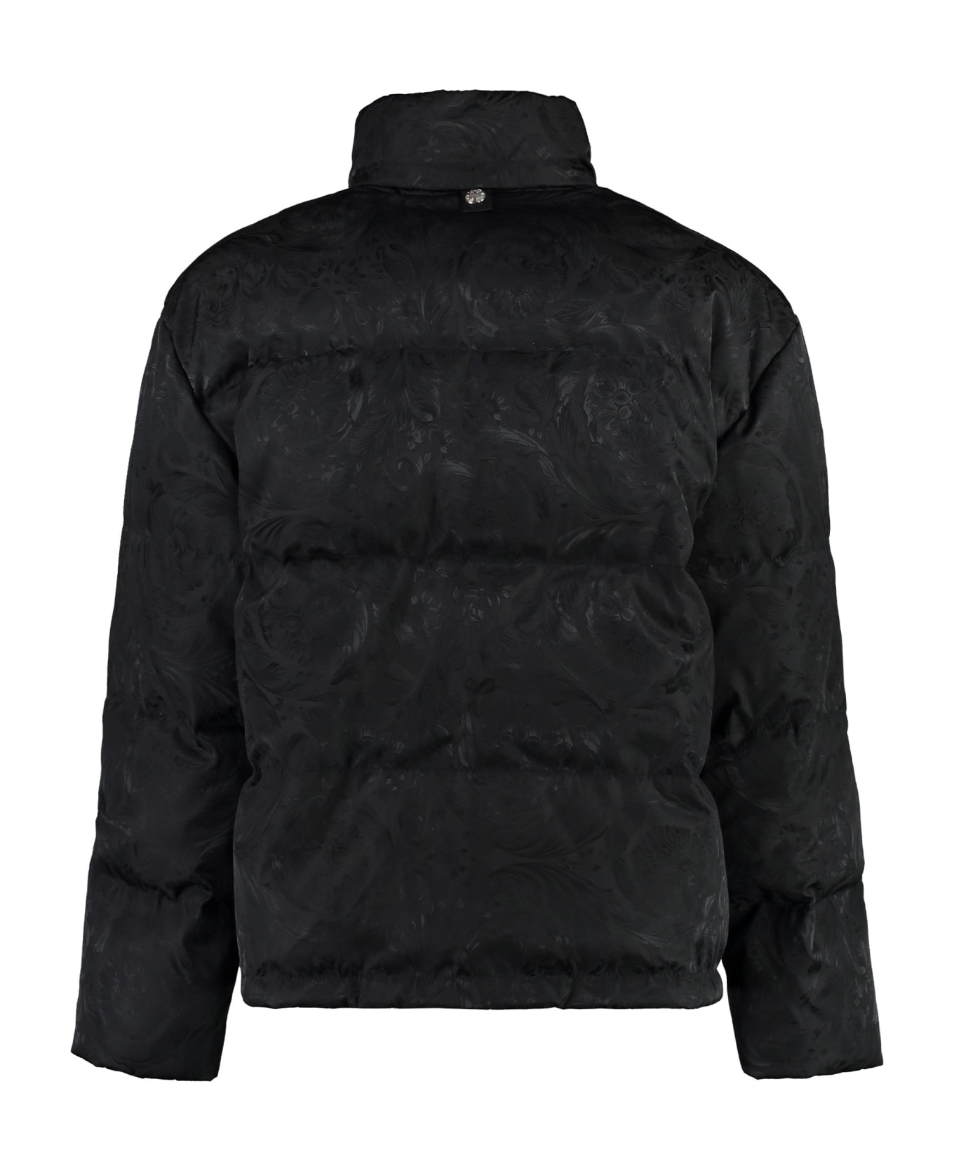Versace Full Zip Down Jacket - black