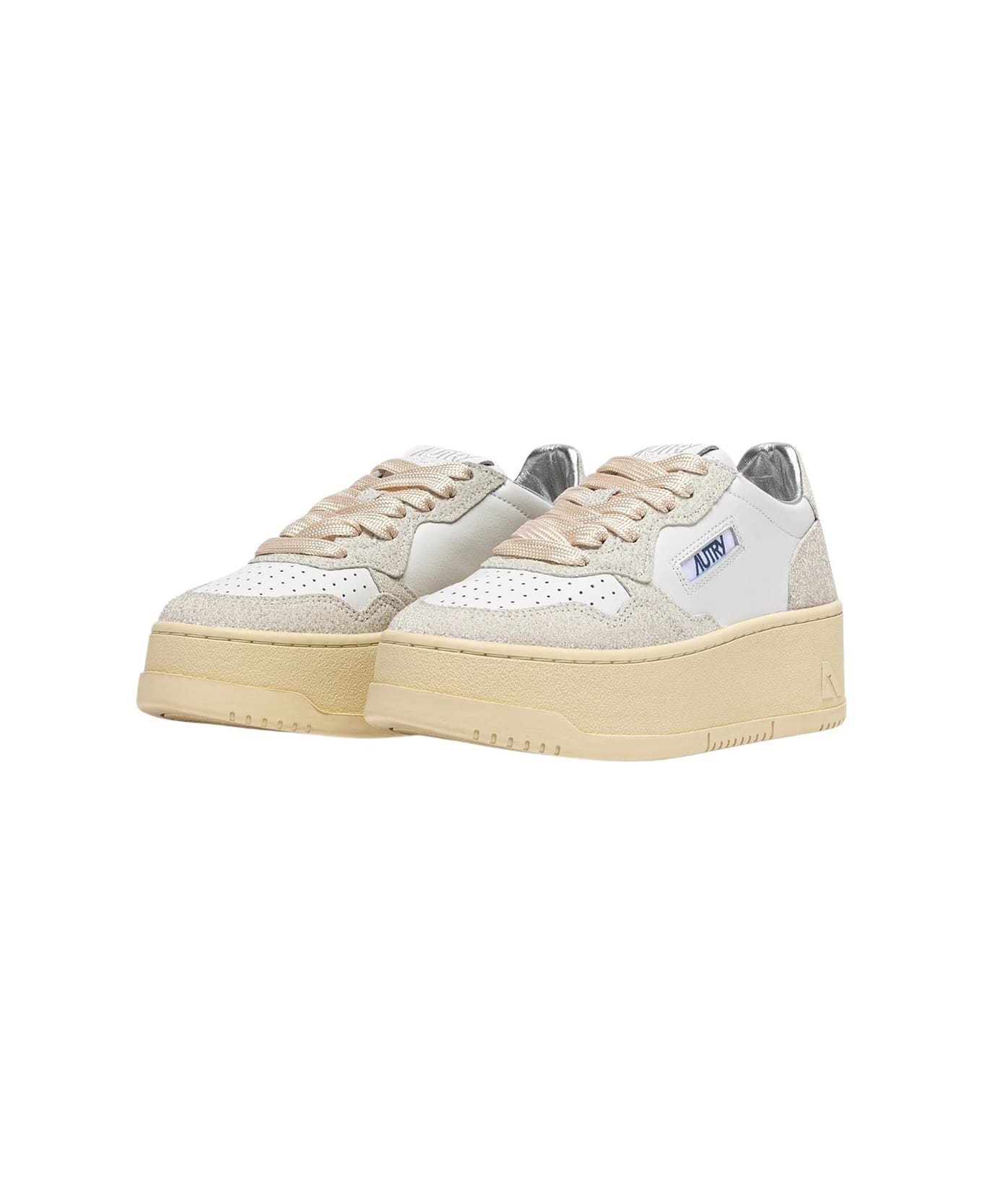 Autry Platform Low Lea Stars Wht Wht - Wht Wht