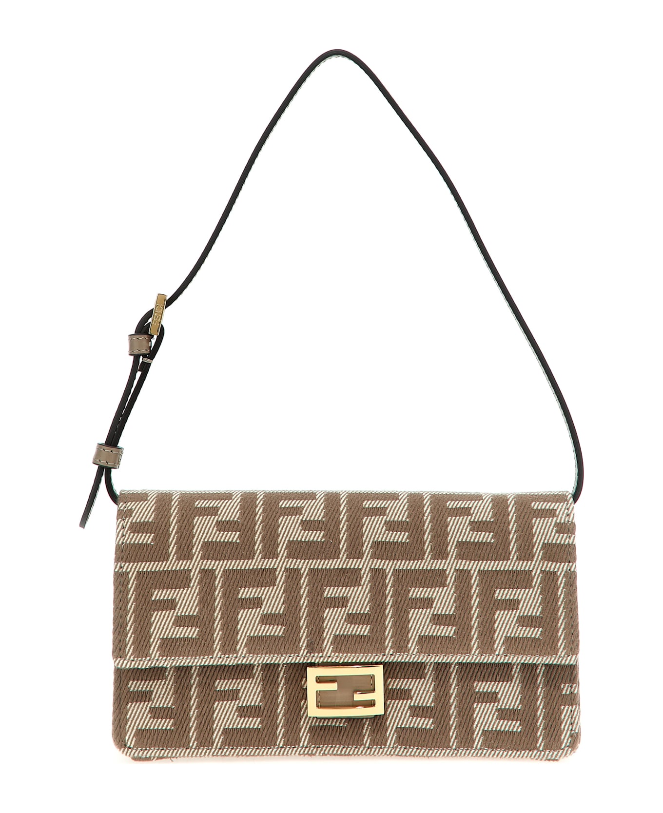 Fendi 'baguette' Wallet On Chain - Beige