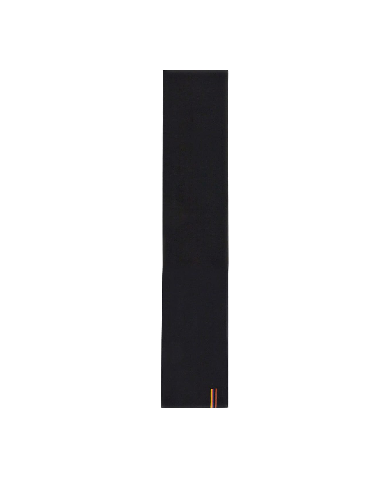 Paul Smith Scarf With Artist Stripe Detail - BLACK スカーフ