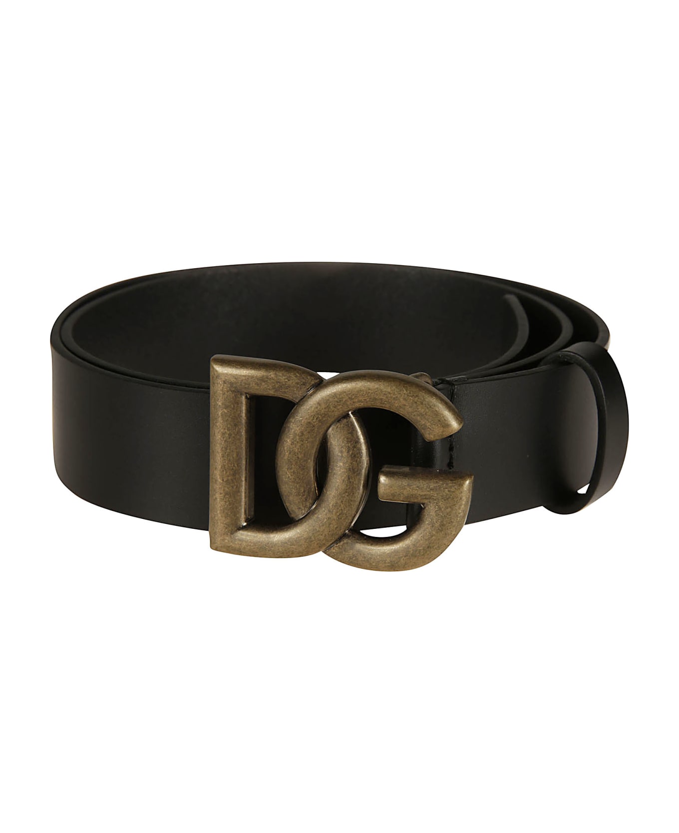 Dolce Fuchs-Print & Gabbana Logo Buckled Belt - Cuoio