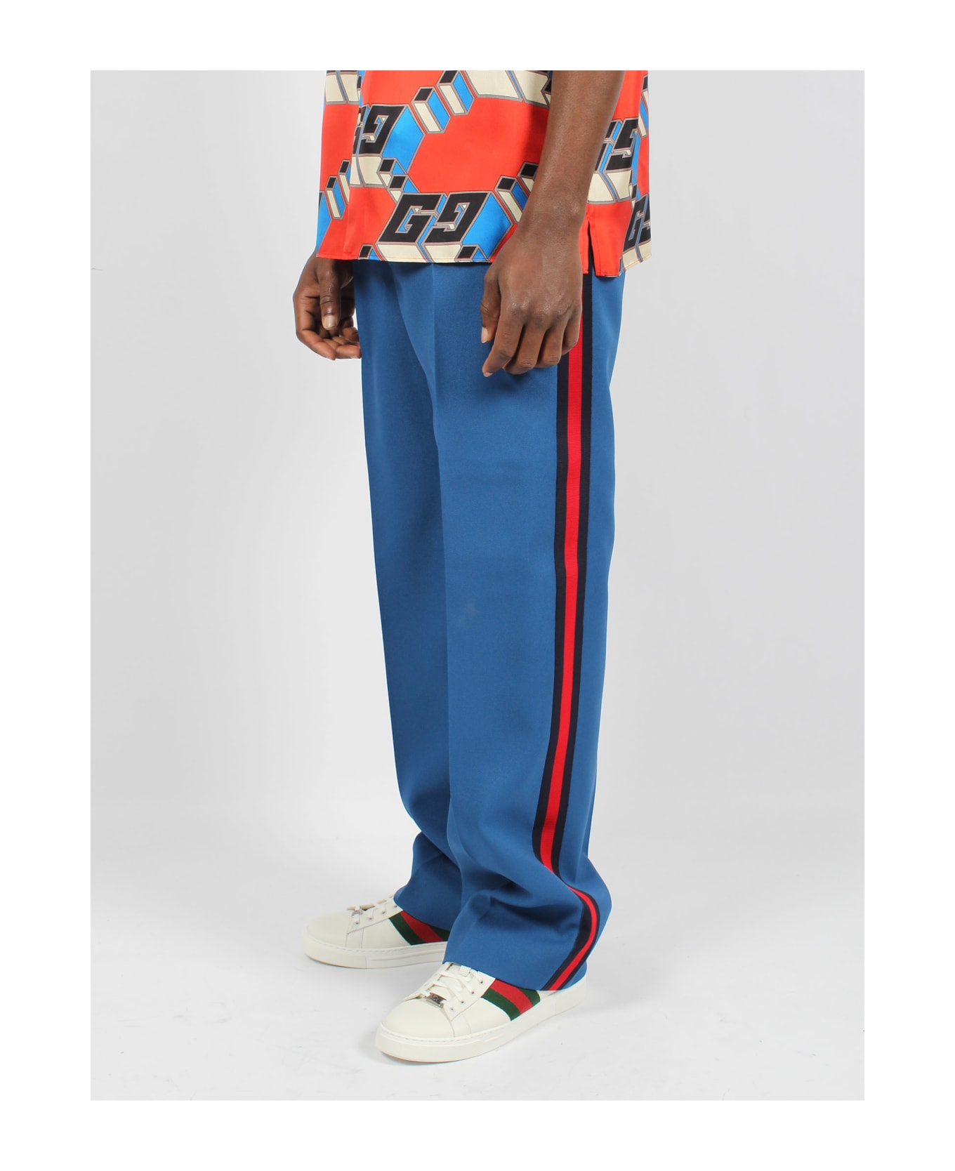Gucci Fluid Drill Trousers - Blue ボトムス