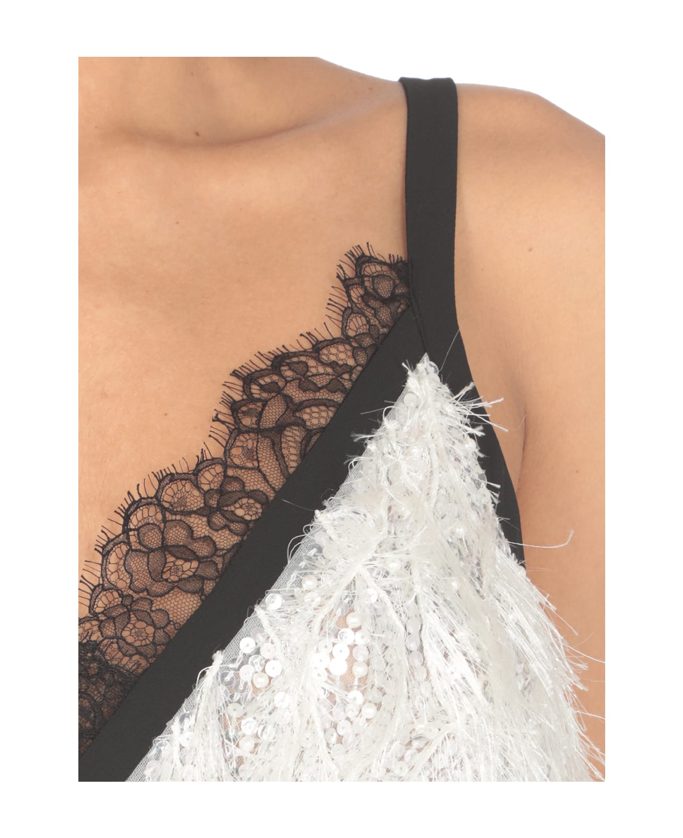 Elisabetta Franchi Crepe Jumpsuit With Embroidered Top Elisabetta Franchi - Black