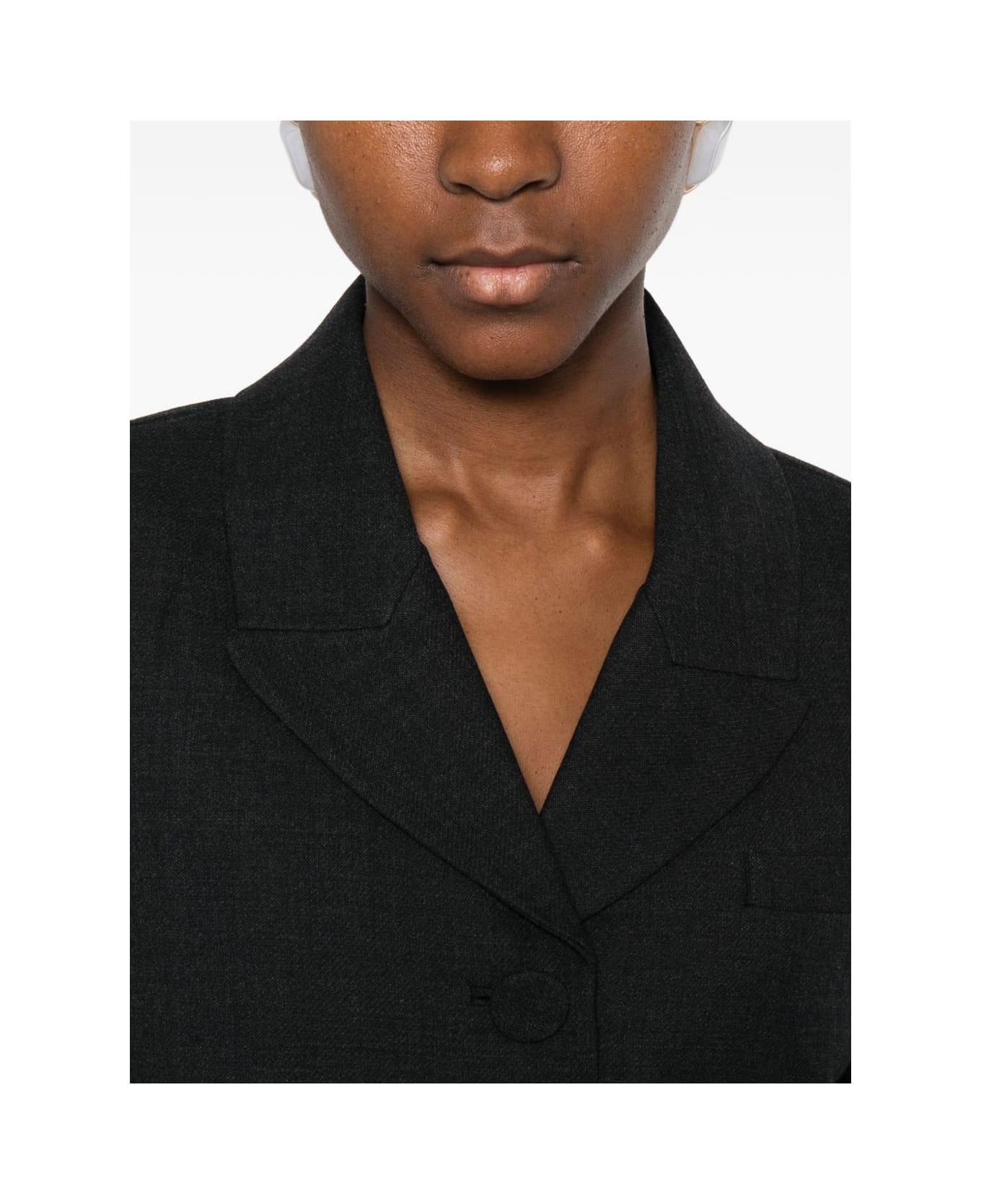 self-portrait Wool Jacket - Grey