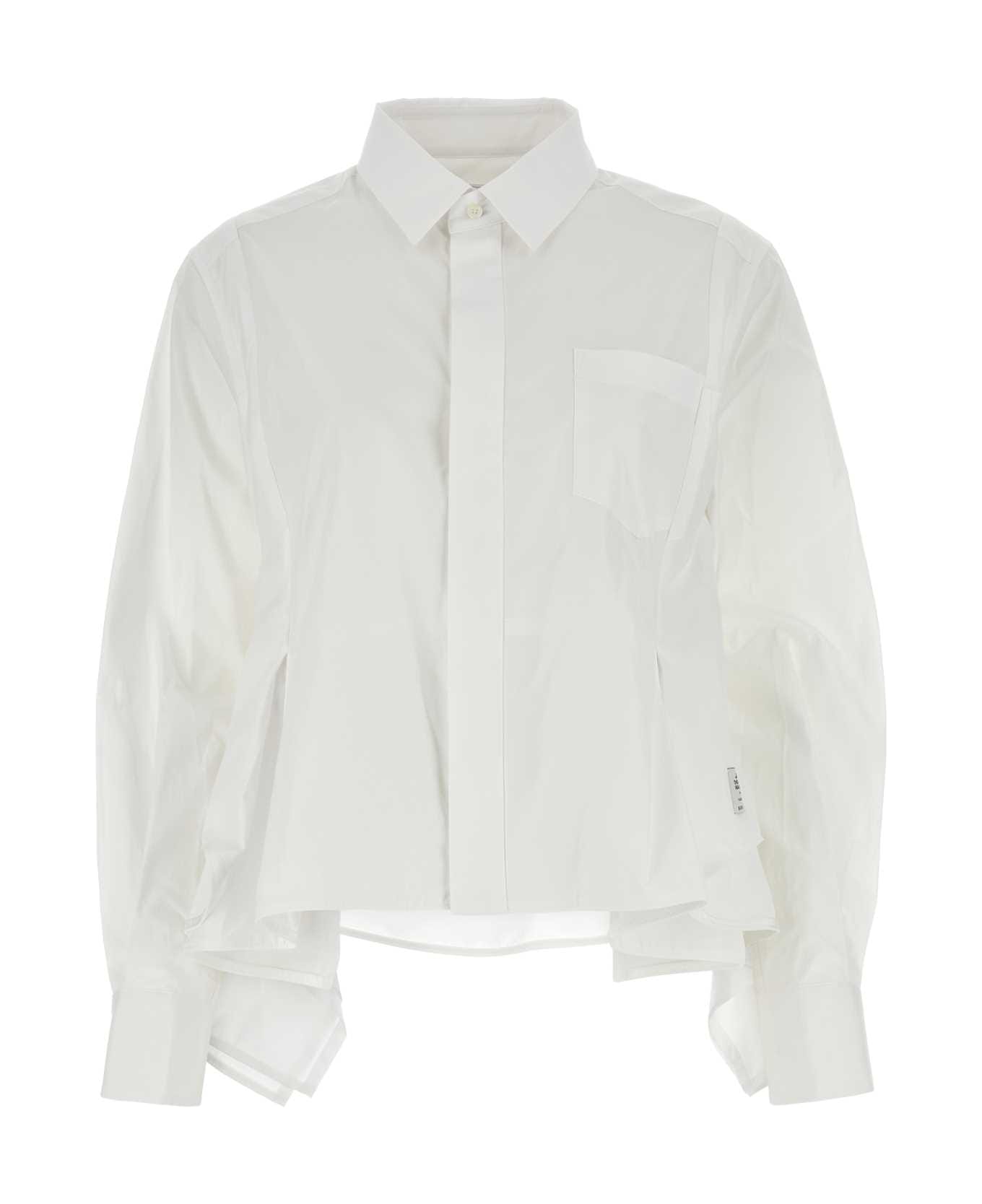 Sacai White Cotton Shirt - OFFWHITE