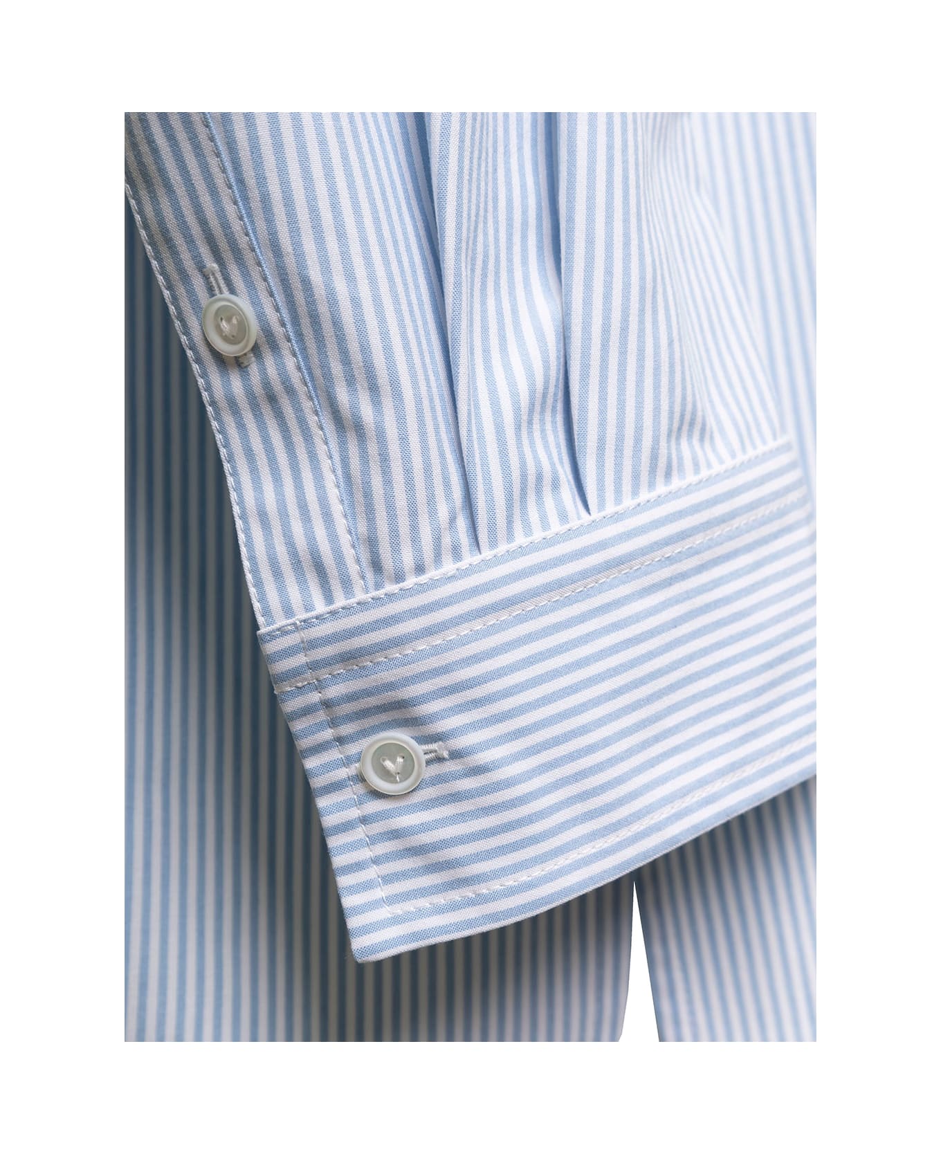 Bottega Veneta Striped Oversize Shirt - Light blue シャツ