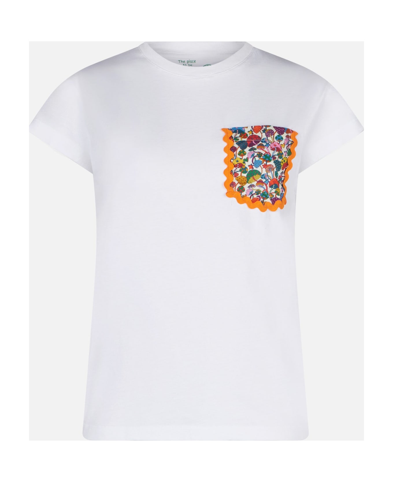 MC2 Saint Barth Woman Cotton T-shirt With Pocket - MULTICOLOR