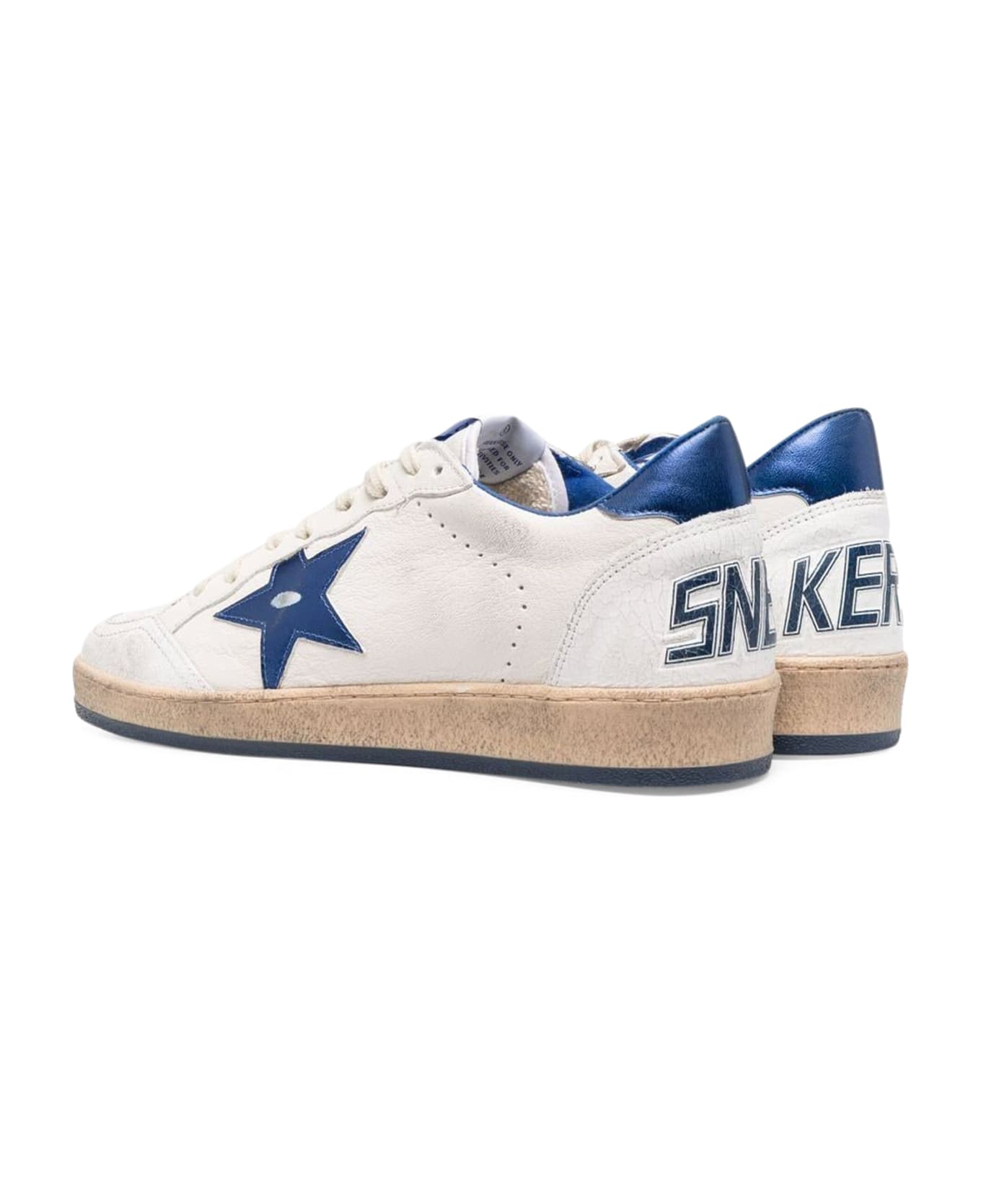 Golden Goose Ball Star Sneakers - White/Bluette