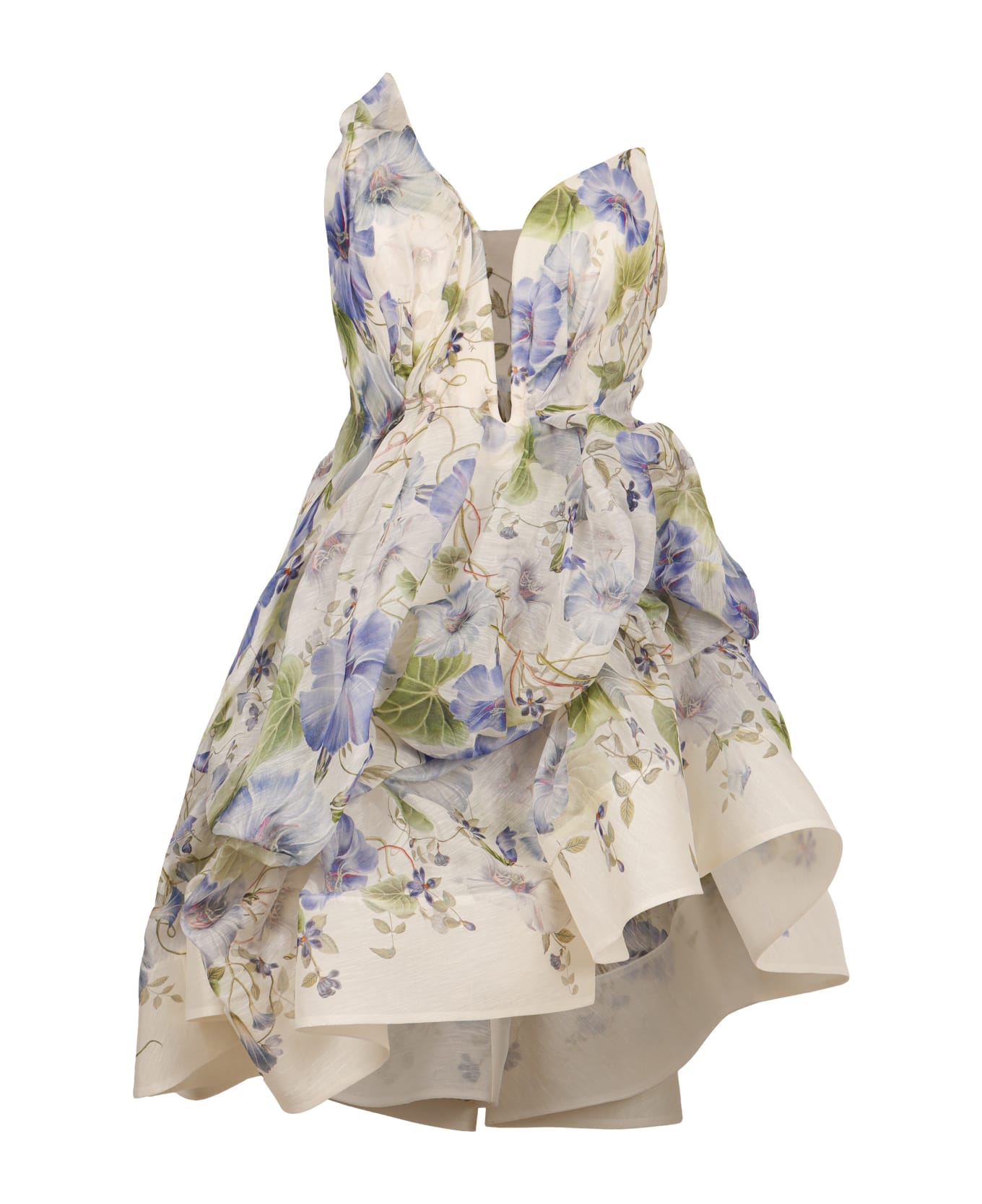 Zimmermann Linen And Silk Dress - Multicolor