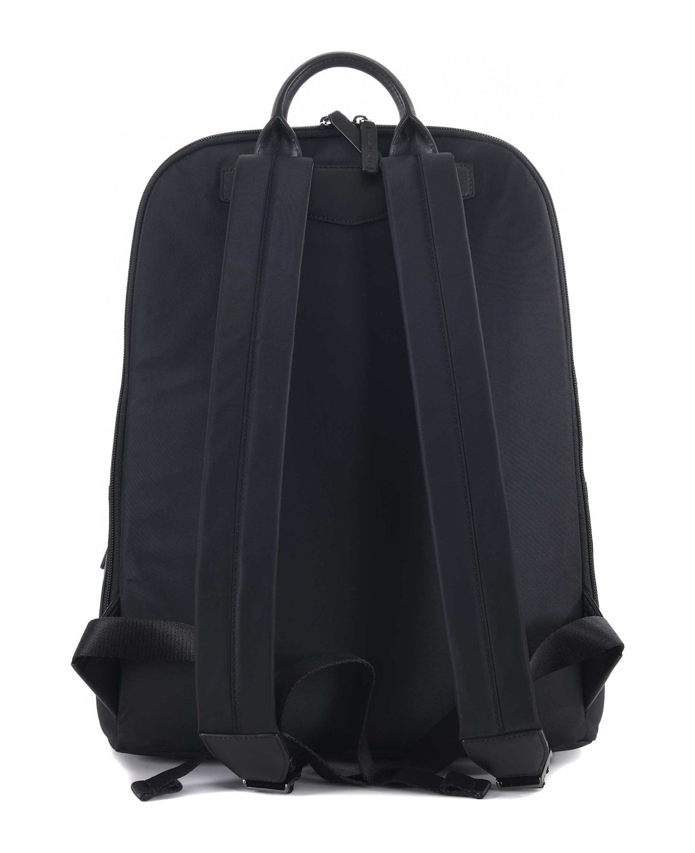 Emporio Armani Round Shape Nylon Backpack - Black