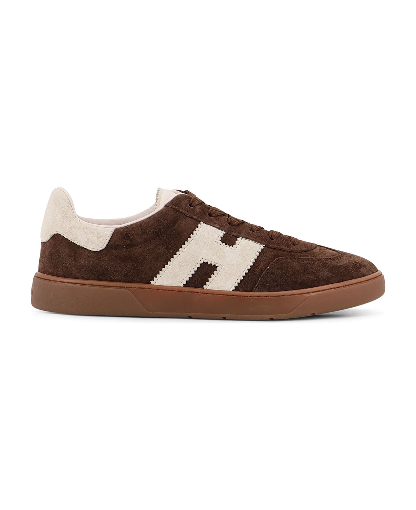 Hogan Cool Low-top Suede Sneakers - BROWN/WHITE