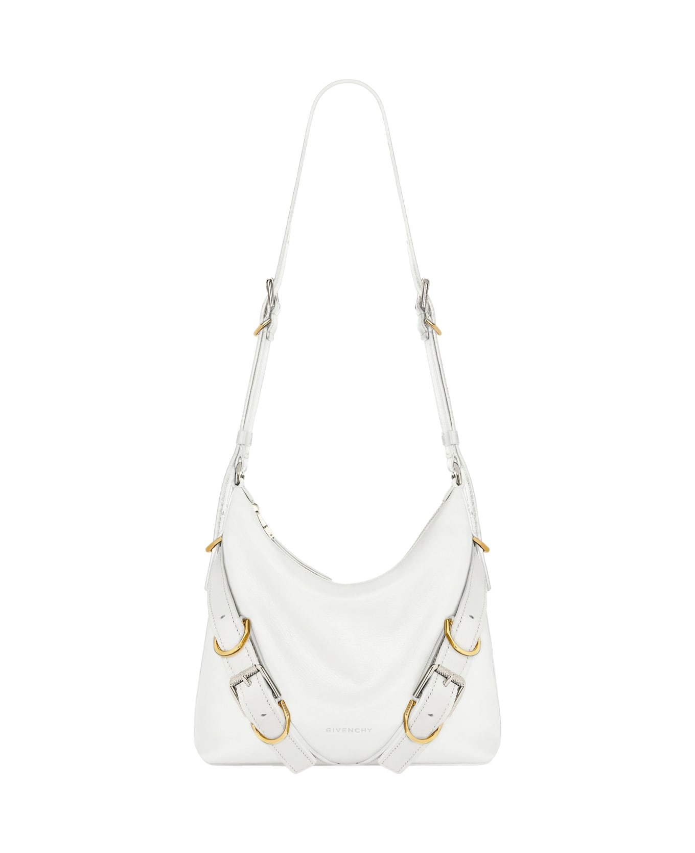 Givenchy Voyou Crossbody Bag In Ivory Leather - White トートバッグ