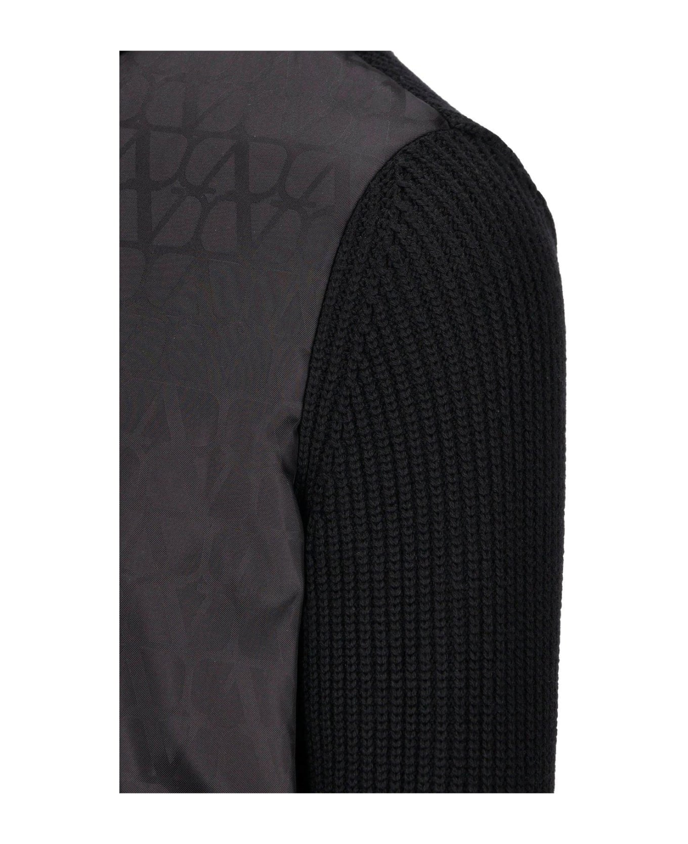 Valentino Toile Iconographe Zip-up High Neck Jacket - BLACK