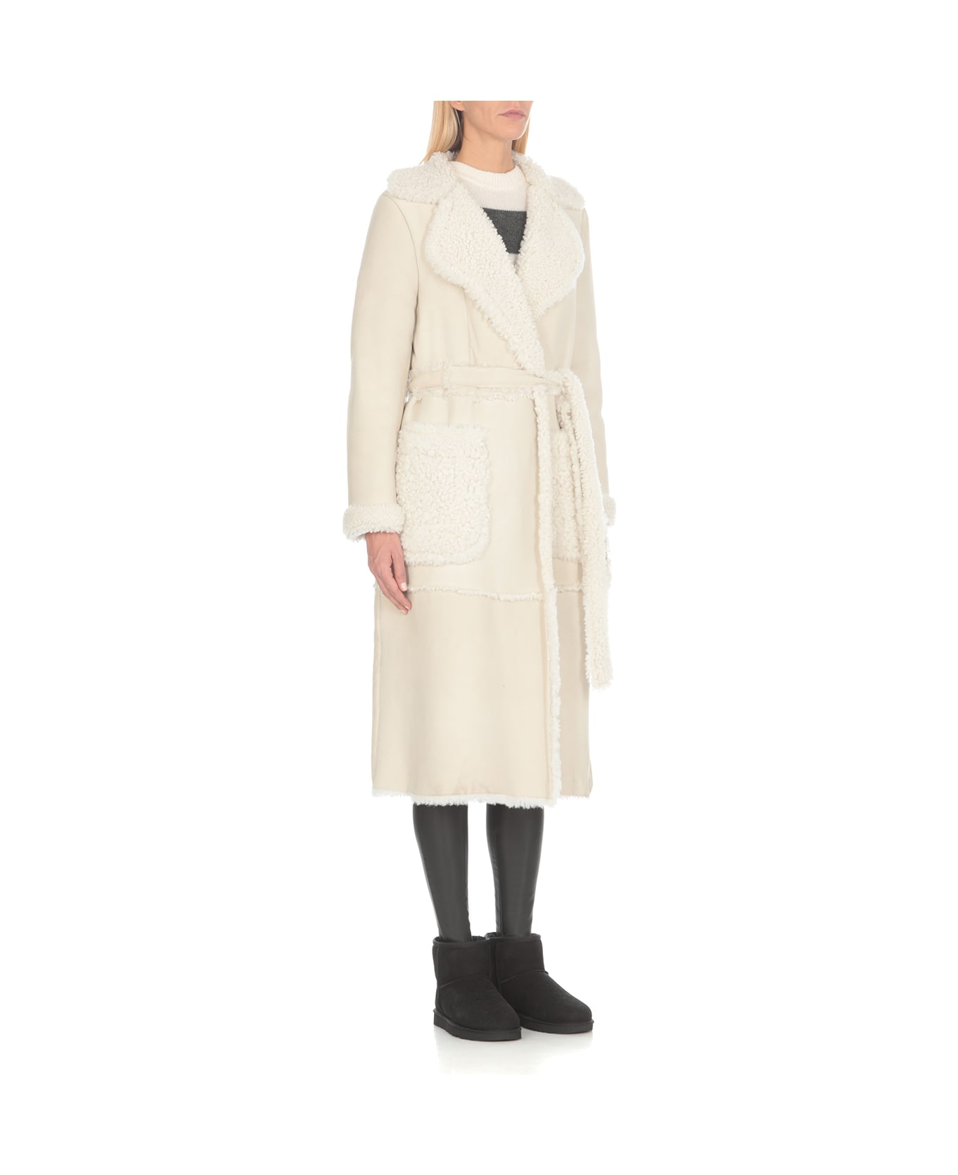 Salvatore Santoro Leather Coat - White