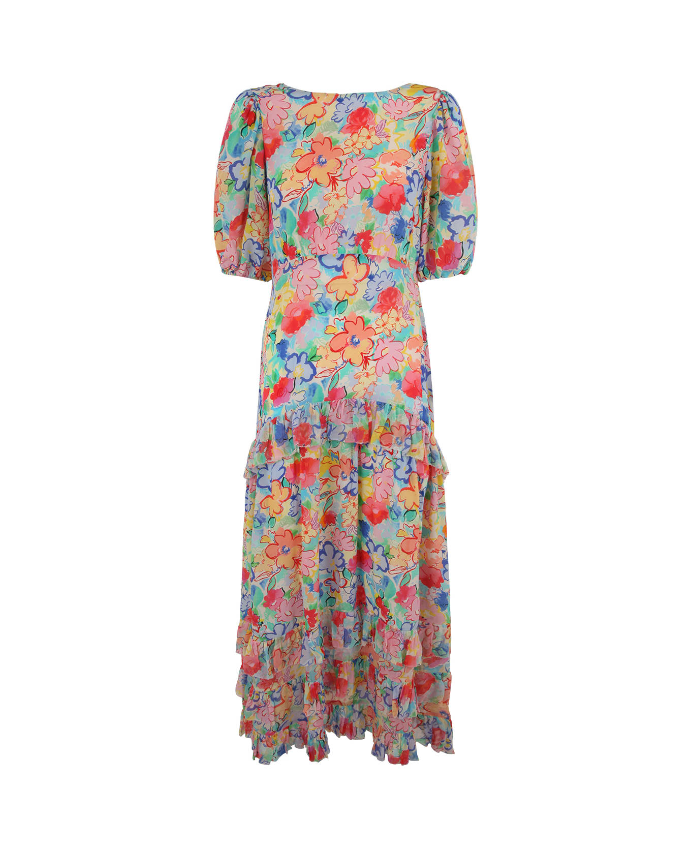 RIXO Shireen Long Dress - Goan Floral Multi