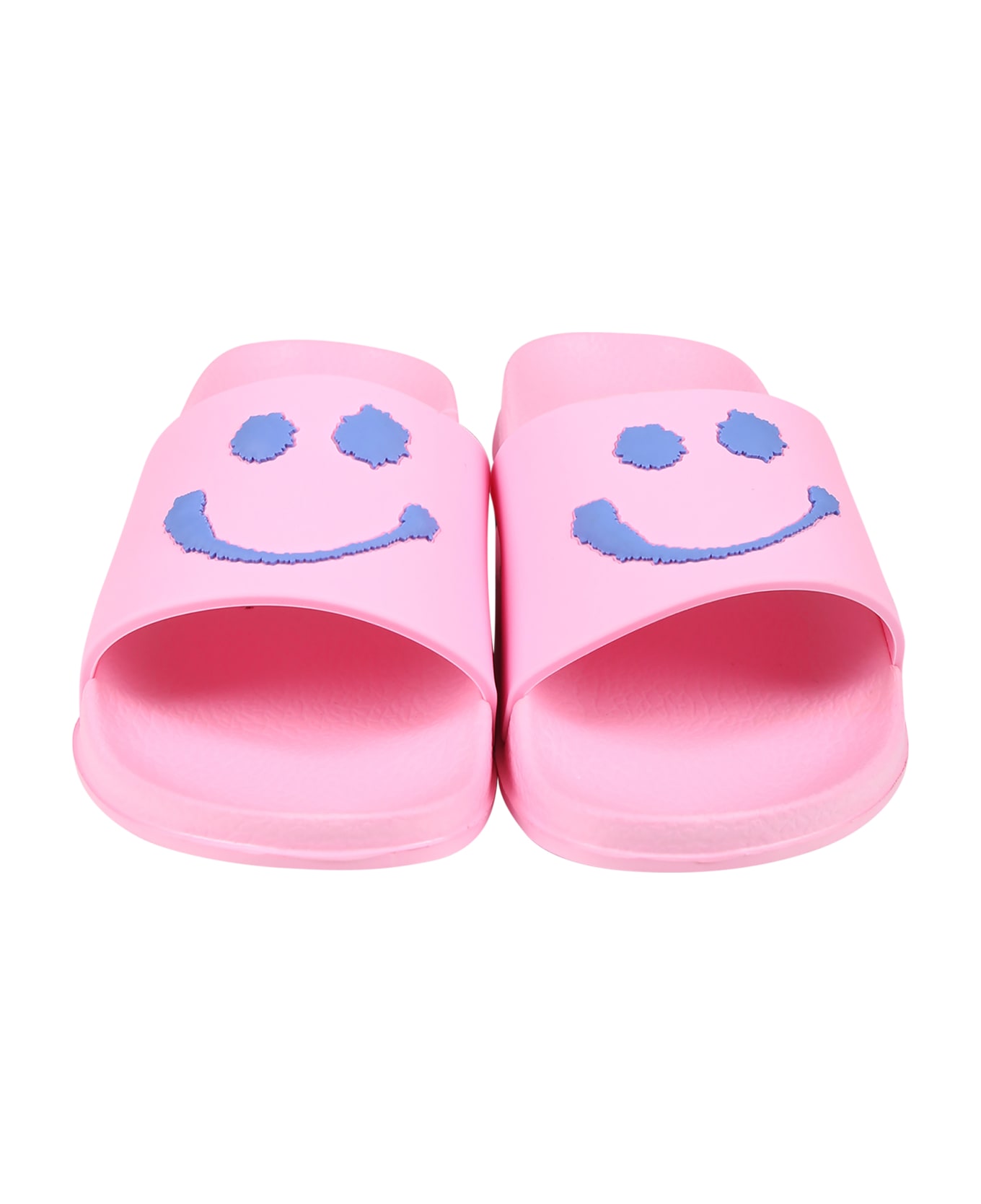 Molo Pink Slippers For Girl With Smiley - Pink シューズ