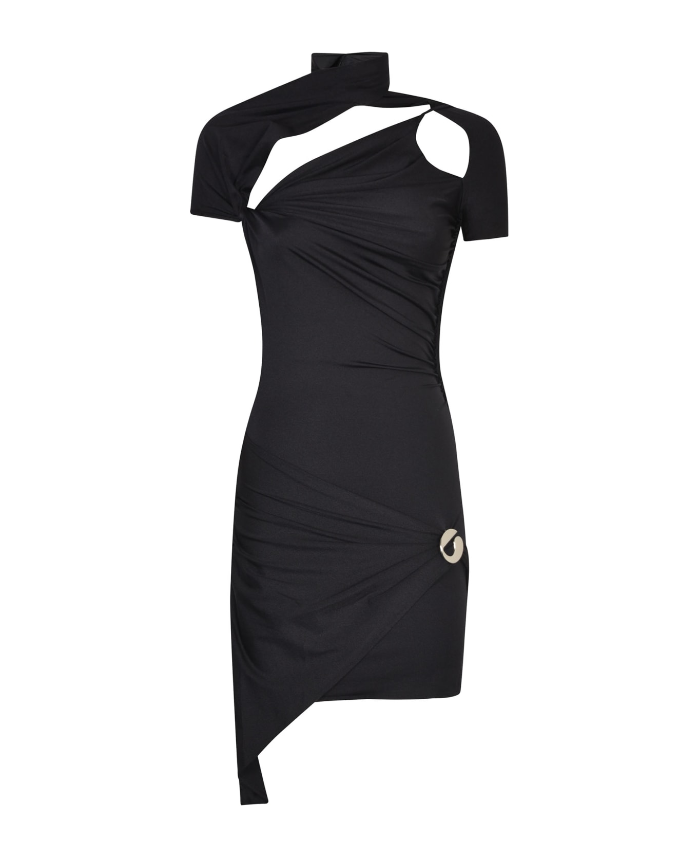 Coperni Draped Mini Dress - Black