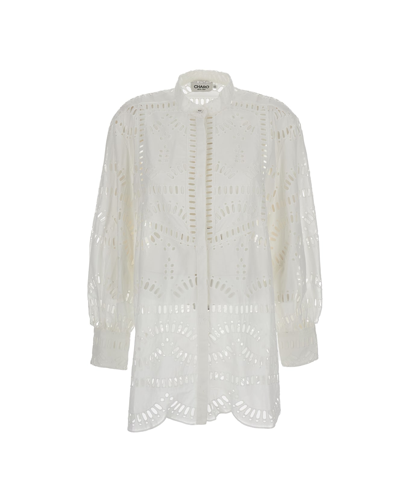 Charo Ruiz White 'jeky' Blouse With Cut-out Detail In Cotton Woman - White ブラウス