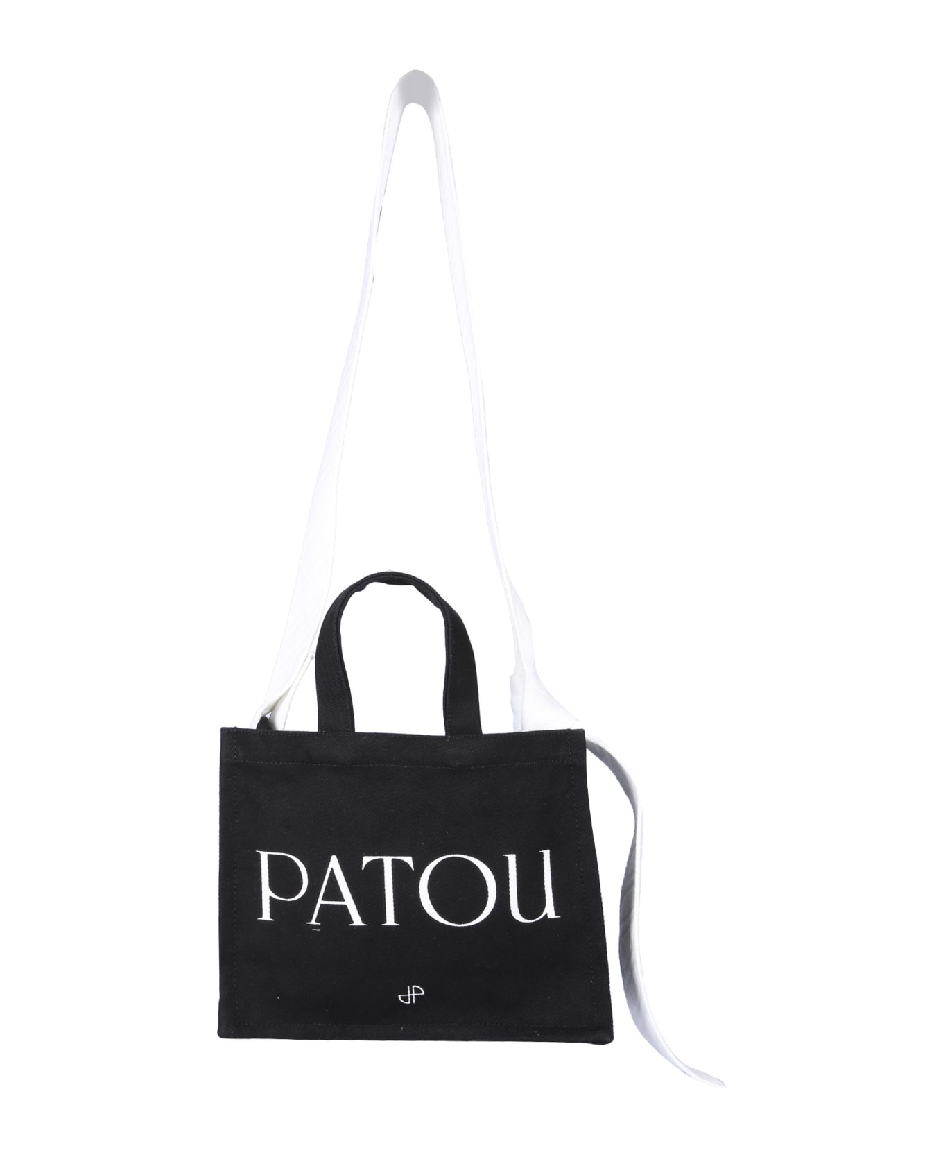 Patou Tote Bag With Logo Print - B Black