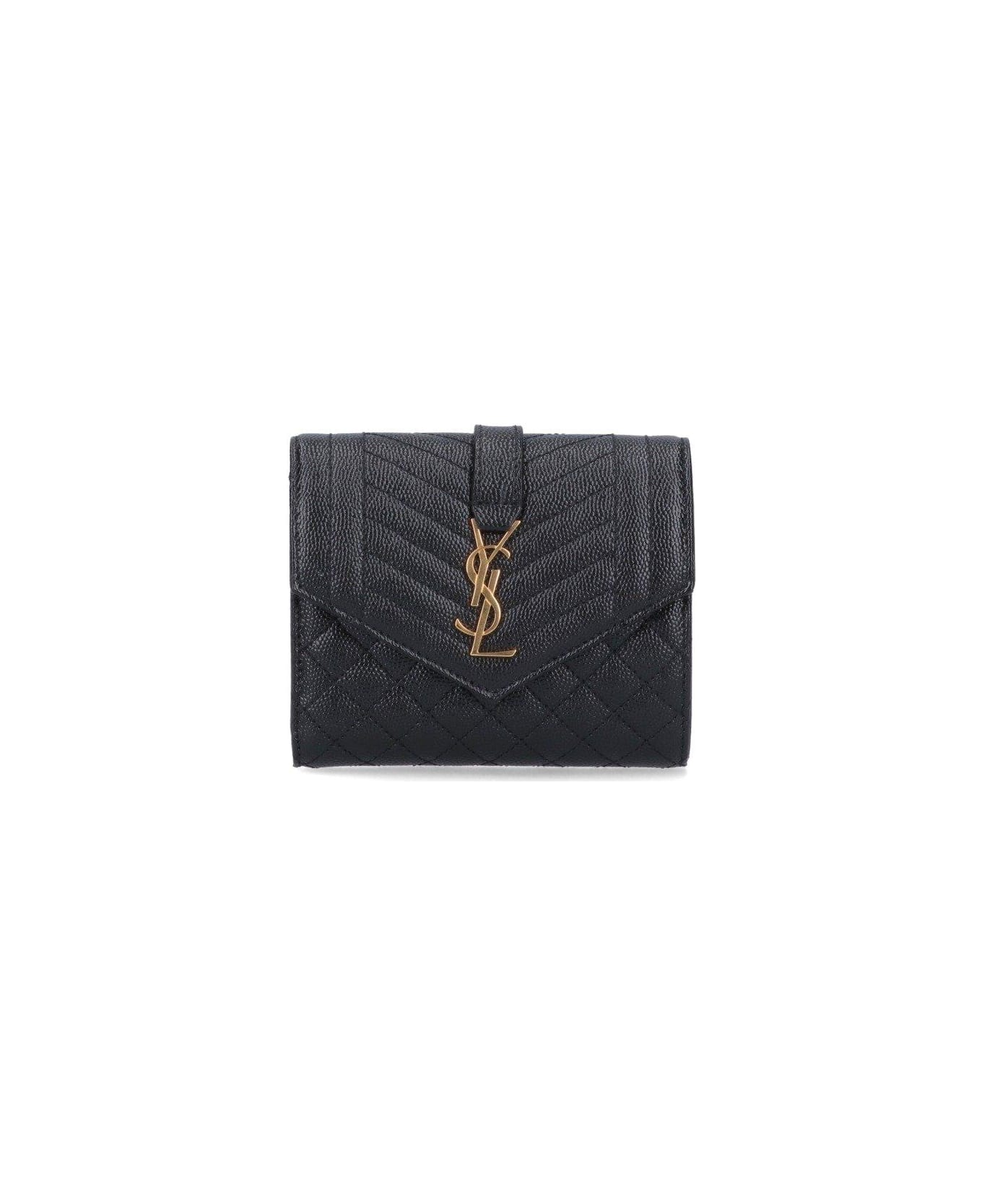 Saint Laurent Monogram Compact Tri-fold Wallet