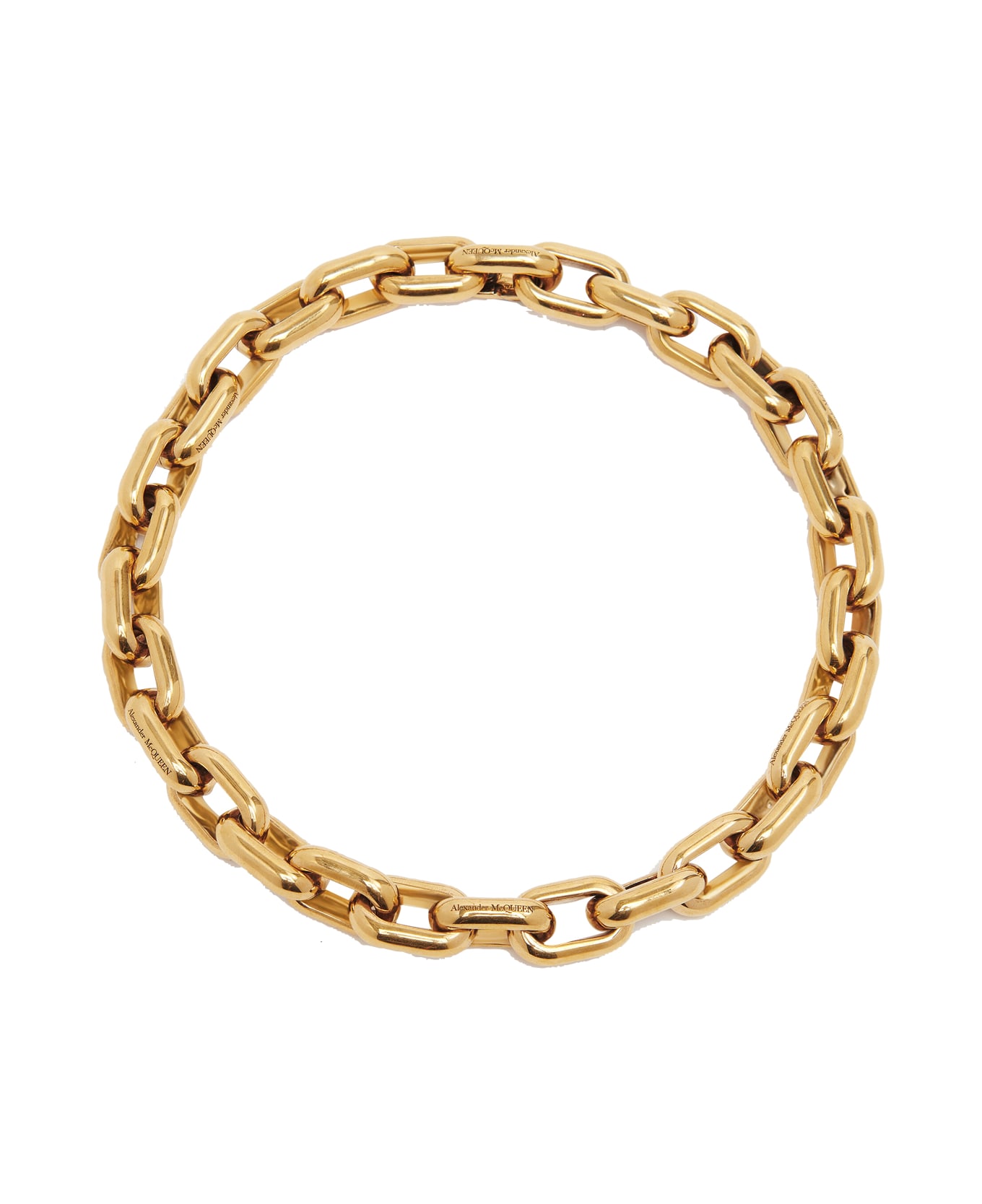 Alexander McQueen Peak Chain Necklace - Golden