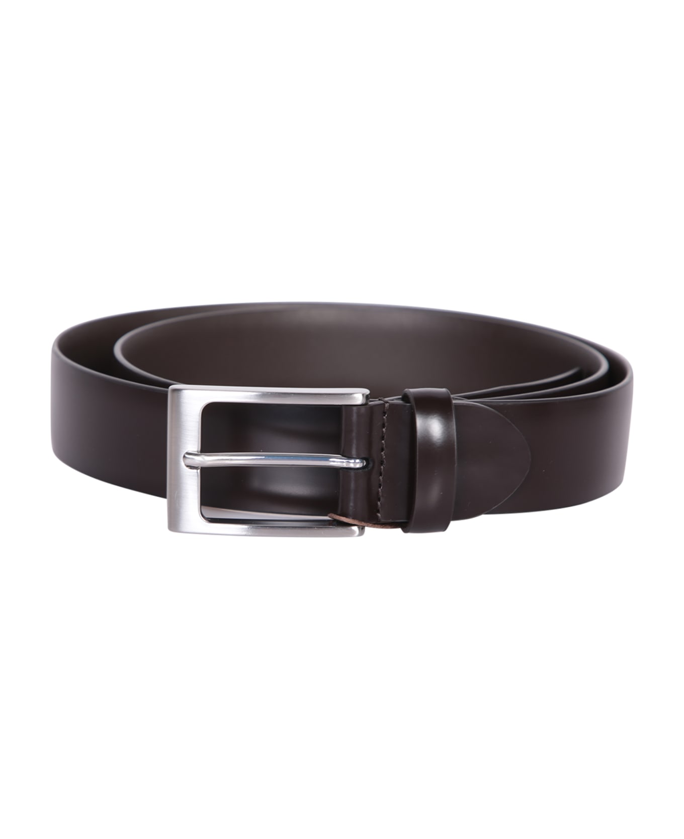 Canali Smooth Cordovan Blue Belt - Brown