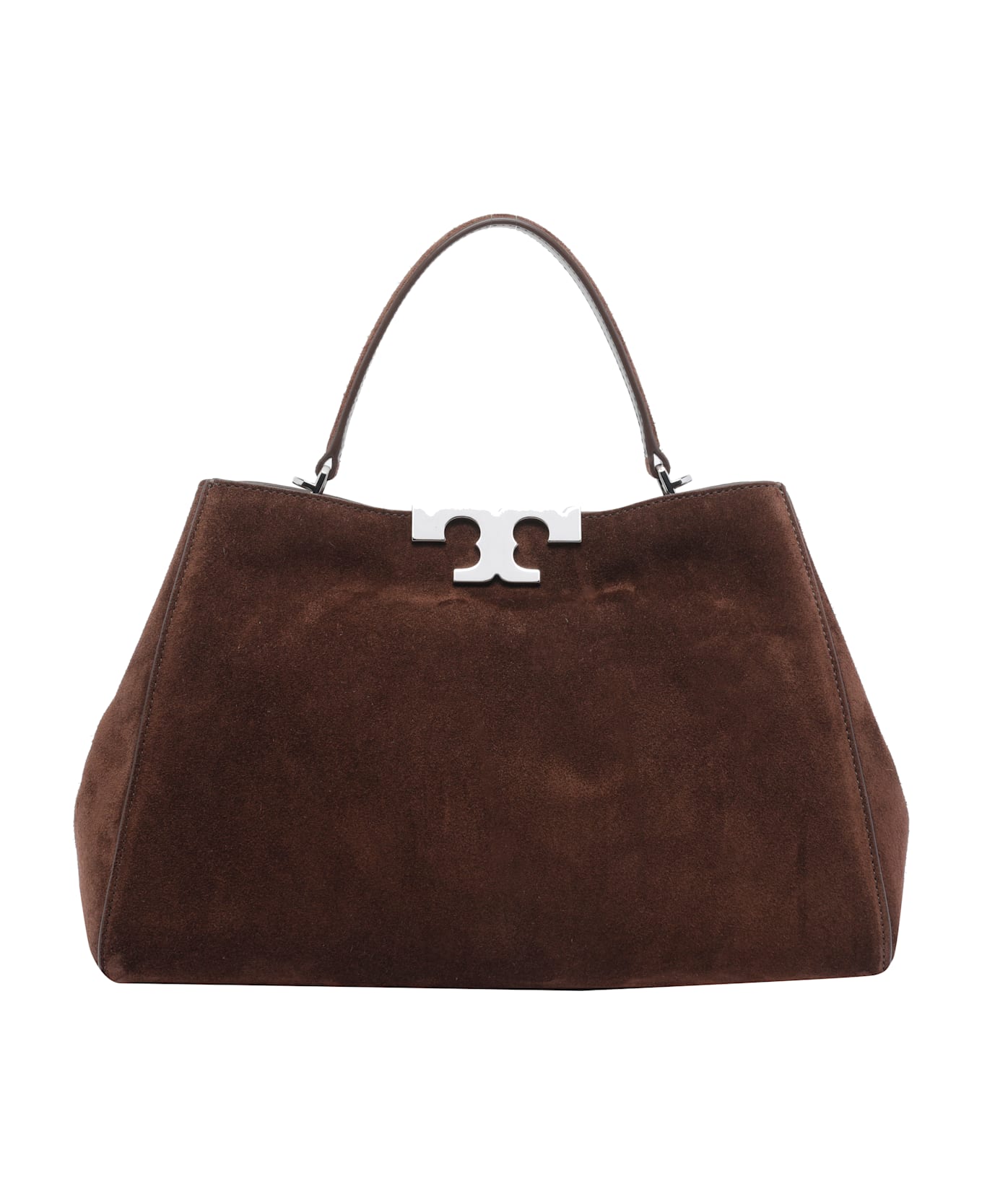 Tory Burch Eleanor Suede Satchel Bag - BROWN