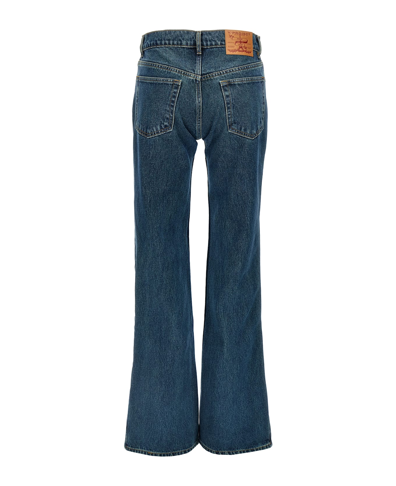 Y/Project 'evergreen Hook And Eye' Jeans - Blue