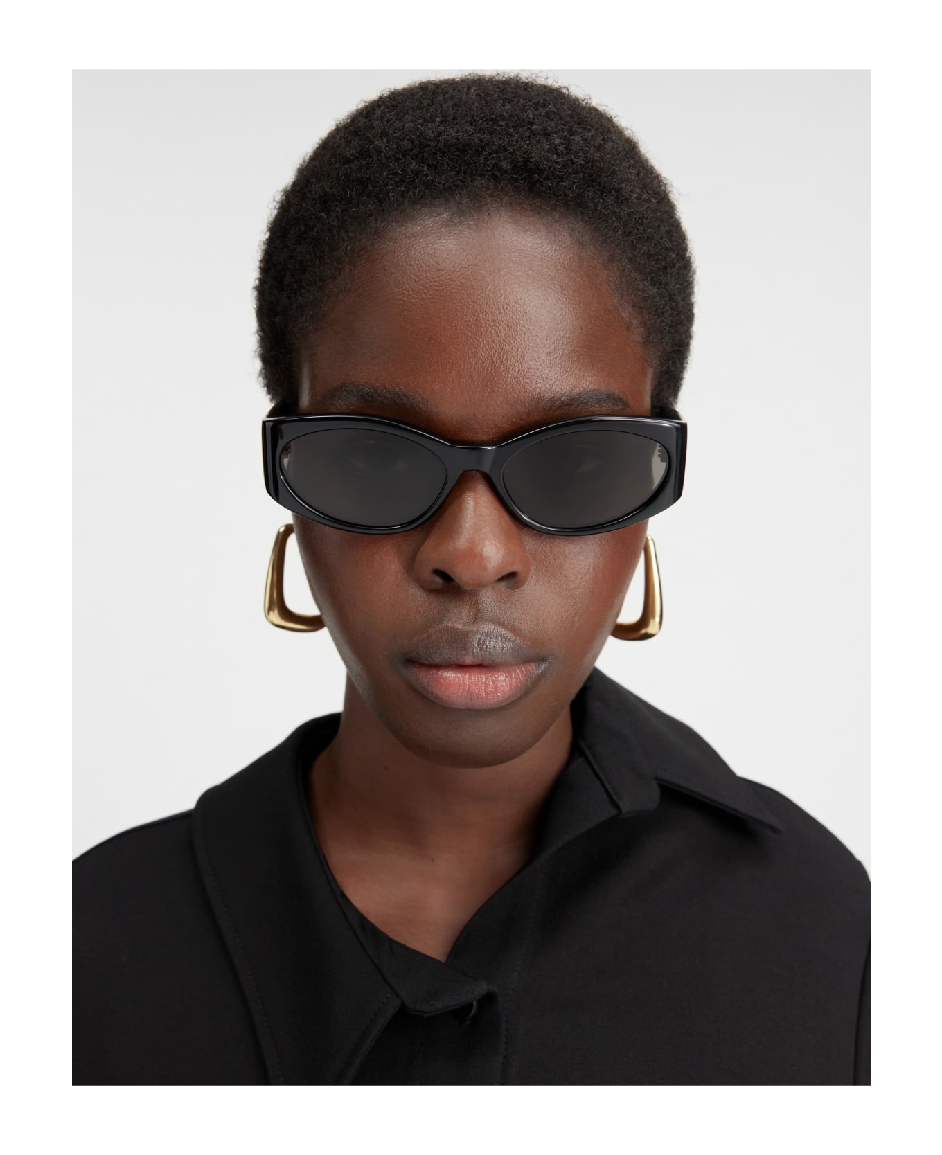 Jacquemus Ovalo - Black Sunglasses - Black