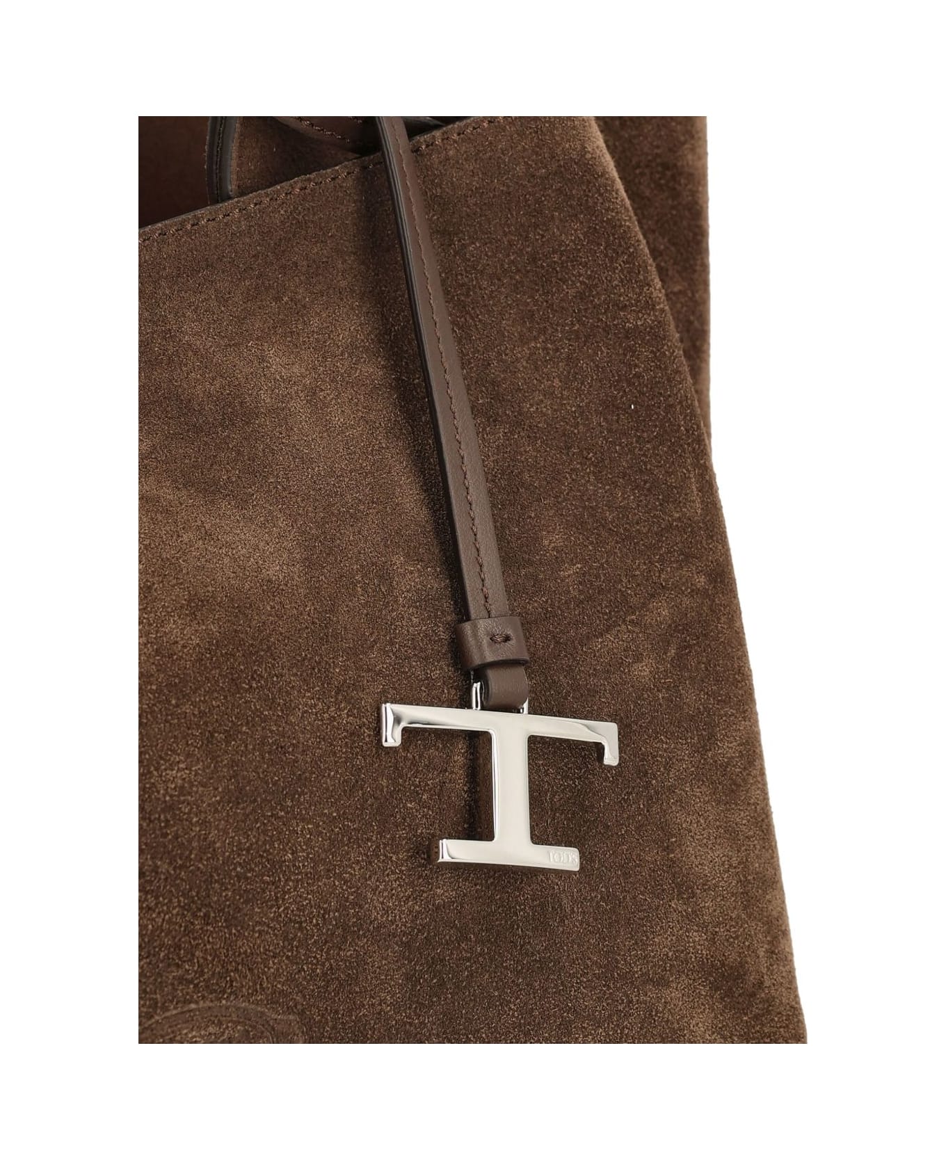 Tod
s Micro Leather Tote Bag - Marrone scuro