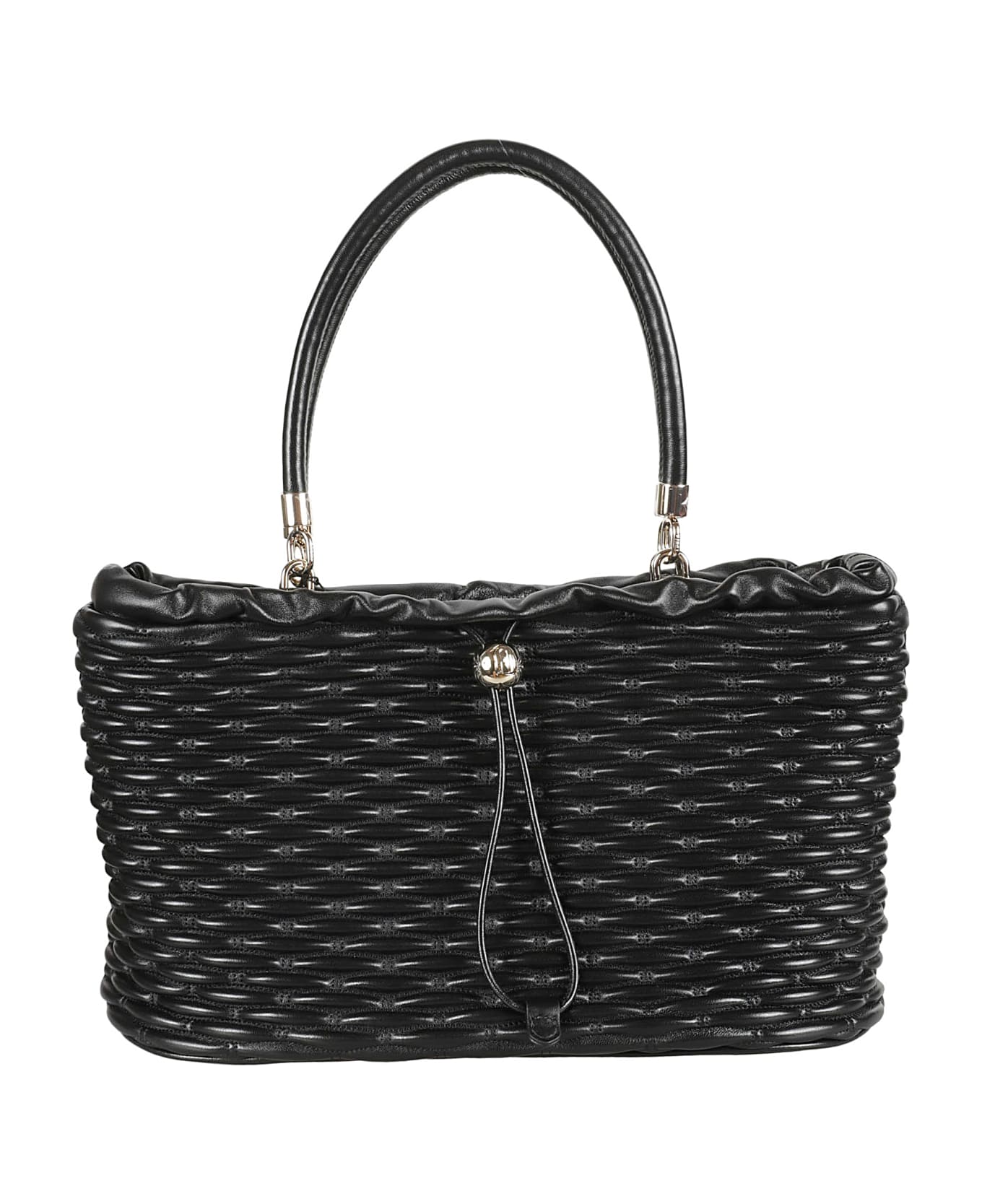 Furla Weave Drawstring Tote - Black