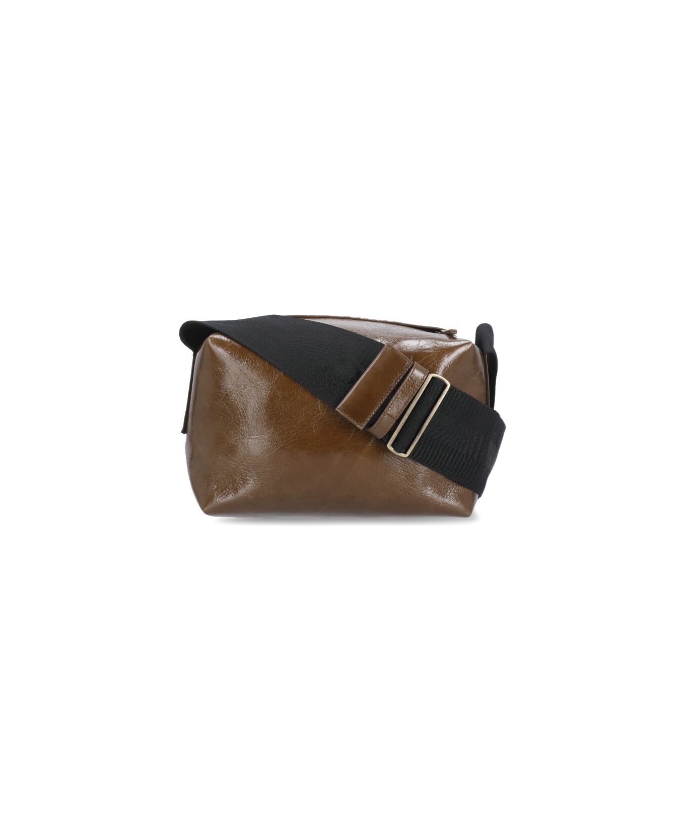 Uma Wang Square Shoulder Bag In Leather - BROWN