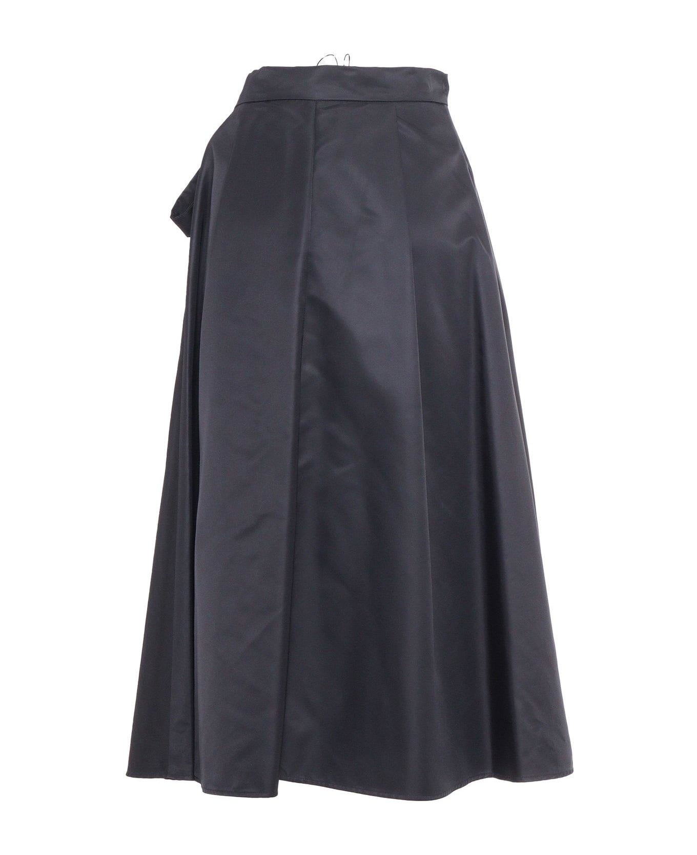 Weekend Max Mara Tied Pleated Skirt Weekend Max Mara - NERO