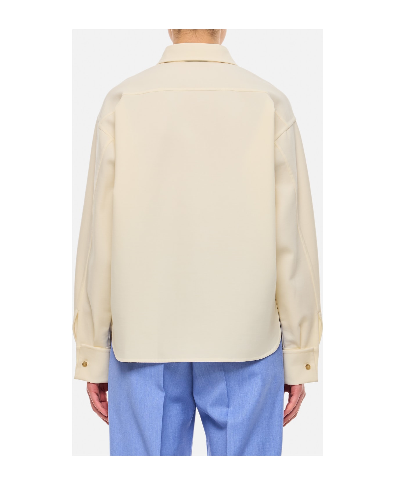 Max Mara Tirolo Jersey Overshirt - White シャツ