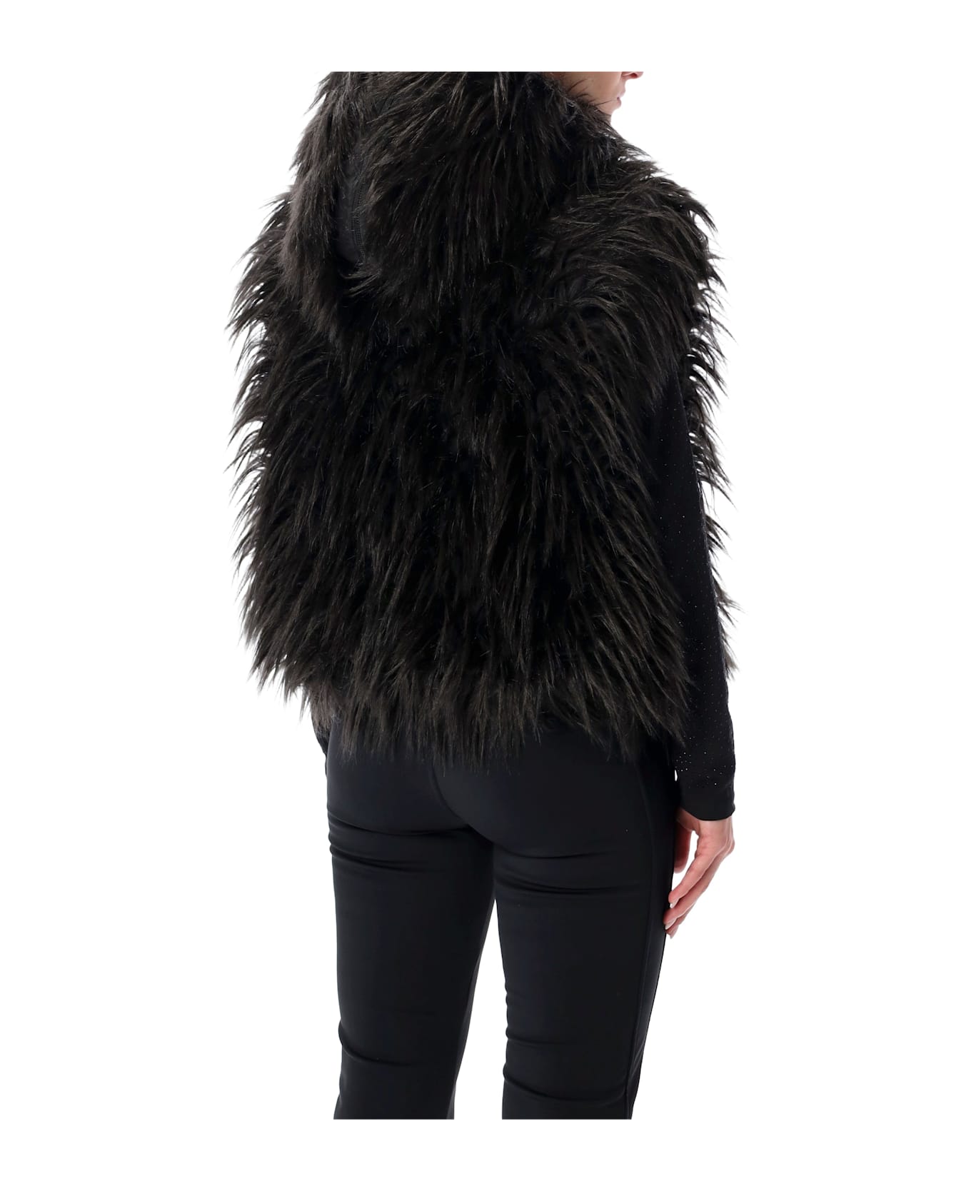 Goldbergh Yara Reversible Faux Fur Bodywarmer - BLACK