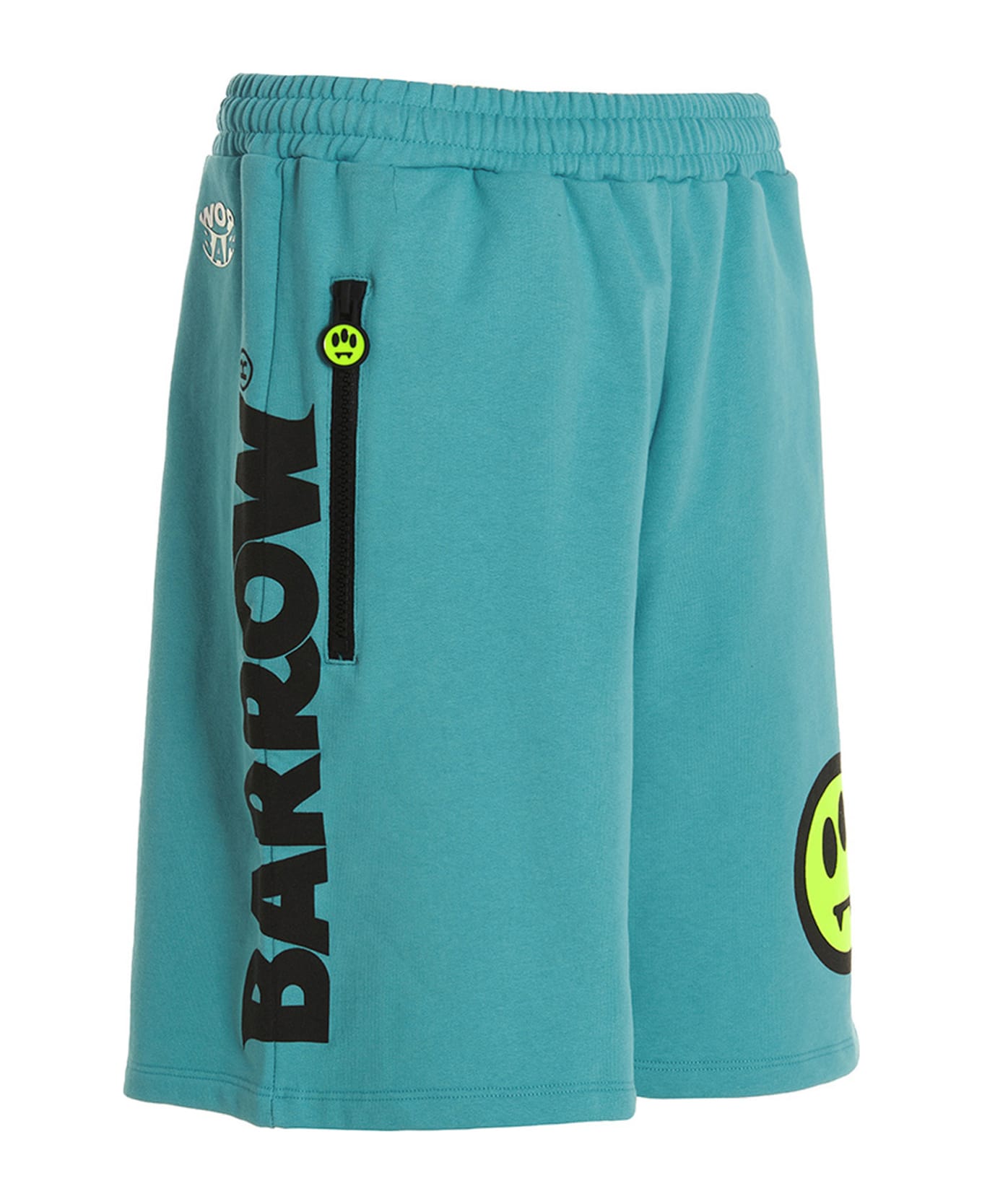 Barrow Logo Print Bermuda Shorts - Light Blue
