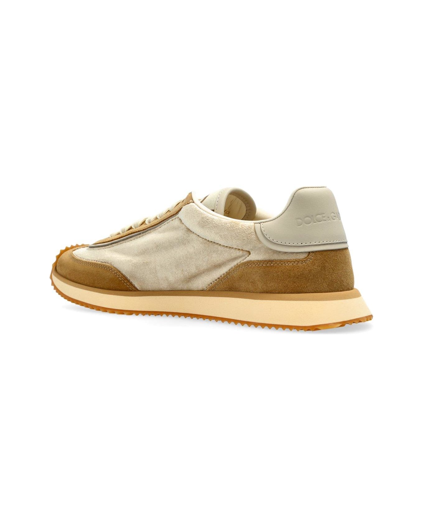 Dolce & Gabbana Dg Logo Embellished Cushion Sneakers - Beige