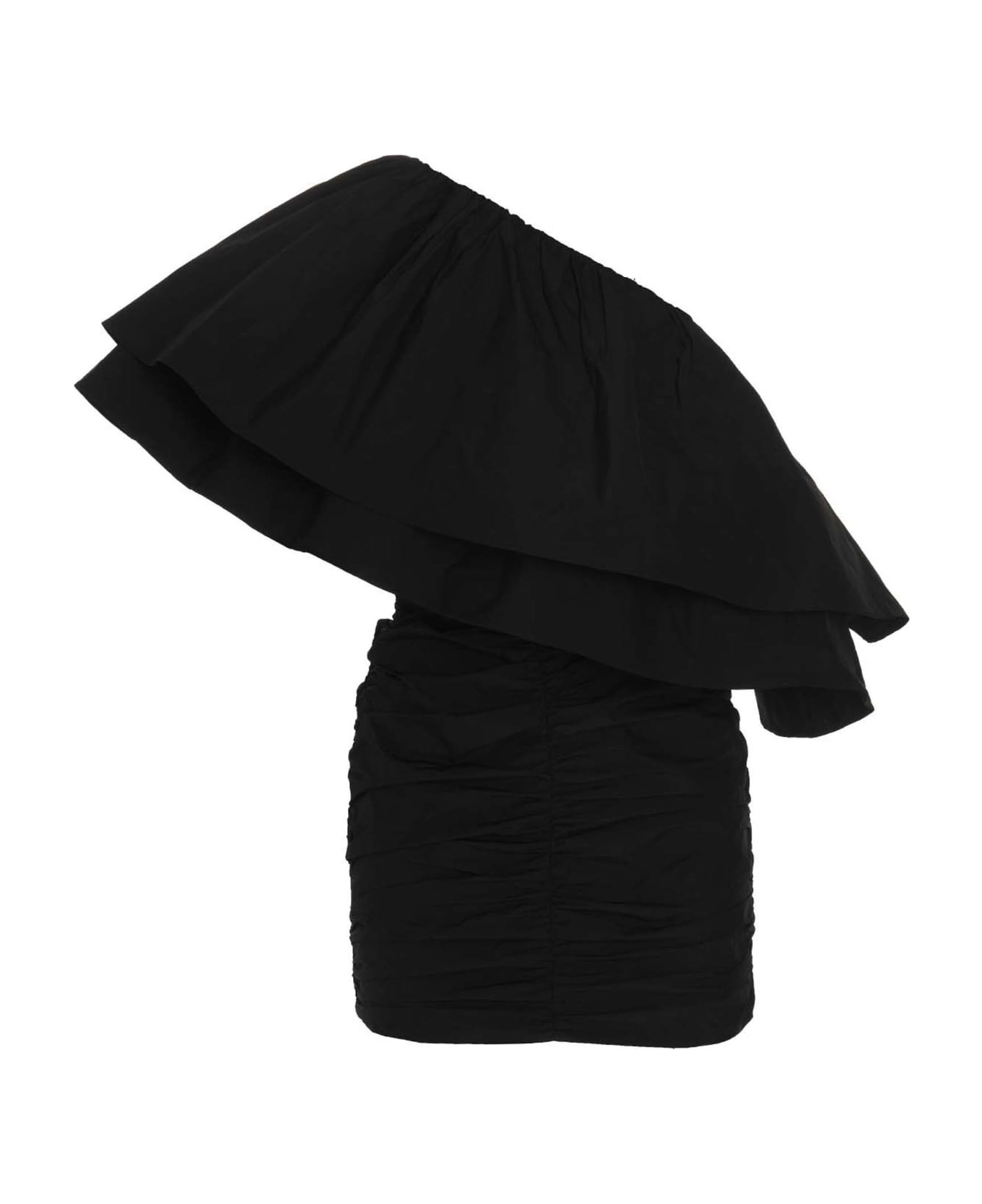 Rotate by Birger Christensen One-shoulder Gathered Dress - Black  