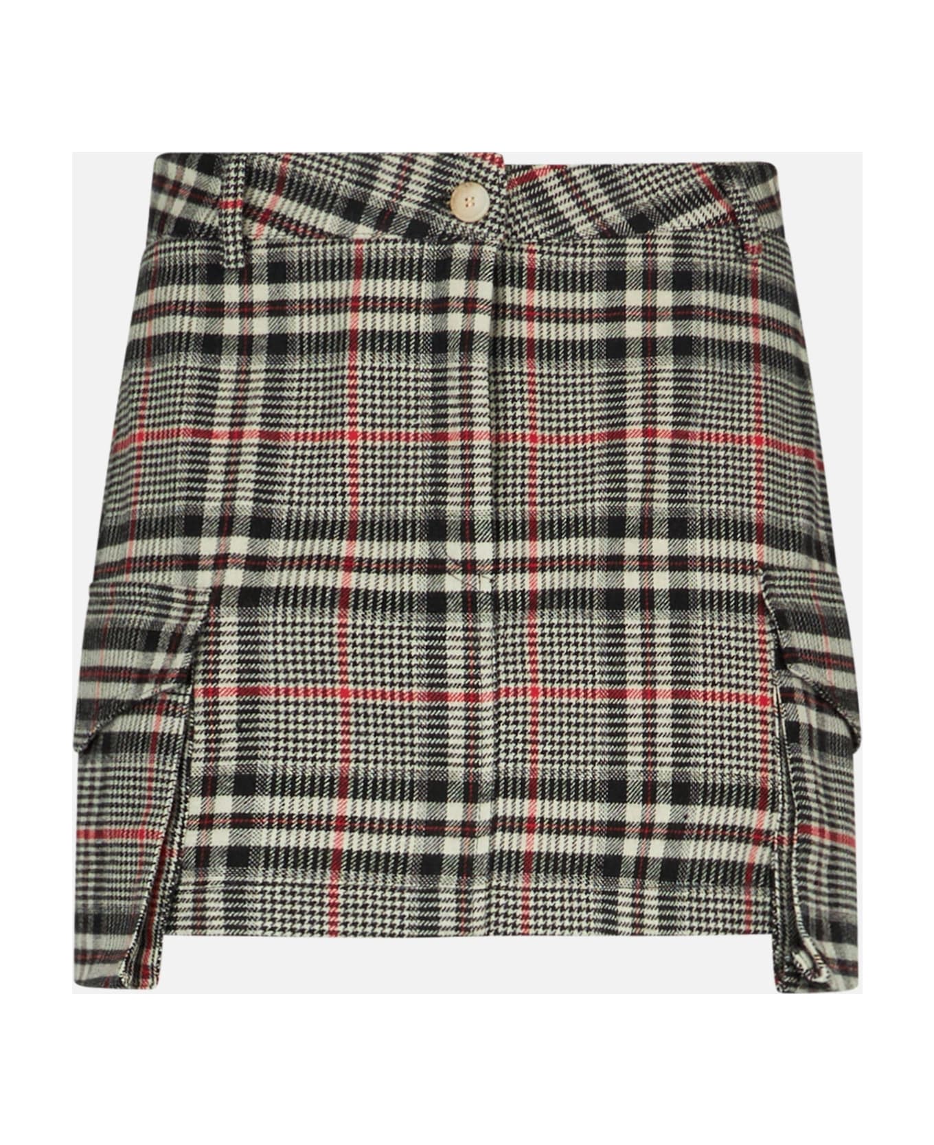 MC2 Saint Barth Woman Cargo Miniskirt With Pockets - BLACK