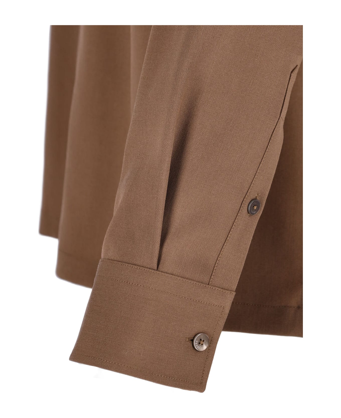 Fendi Virgin Wool Shirt - Brown