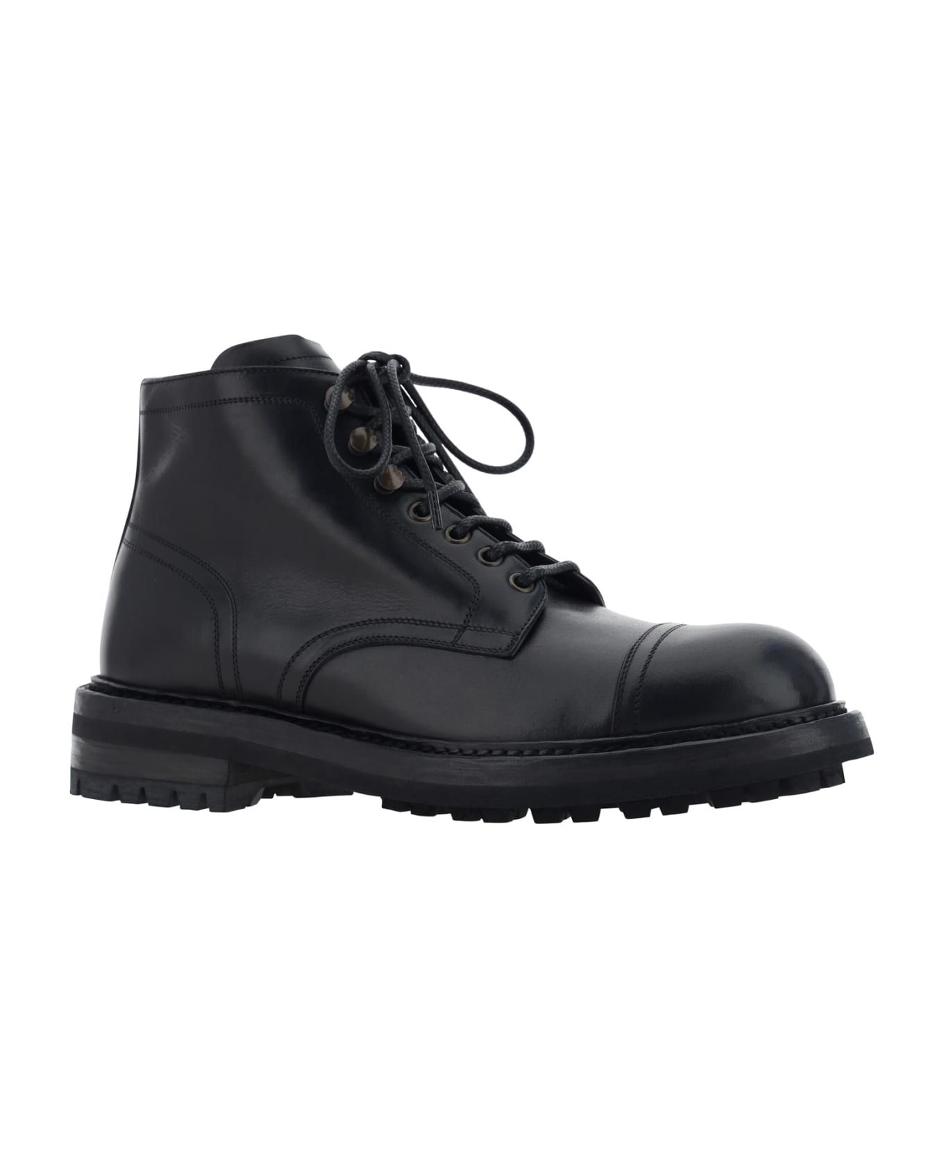 Dolce & Gabbana Lace-up Ankle Boots - Black