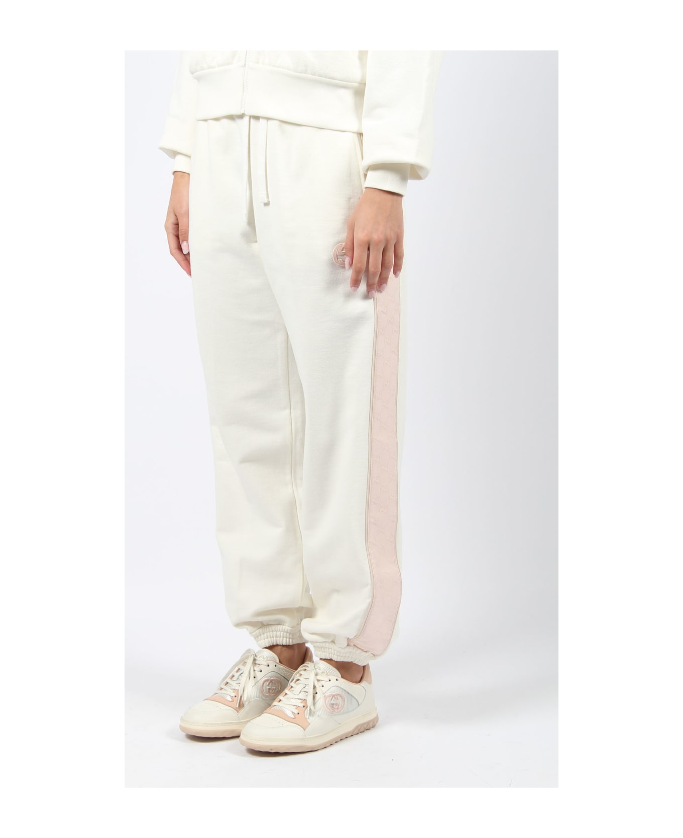 Gucci New Cotton Jersey Trackpant - White