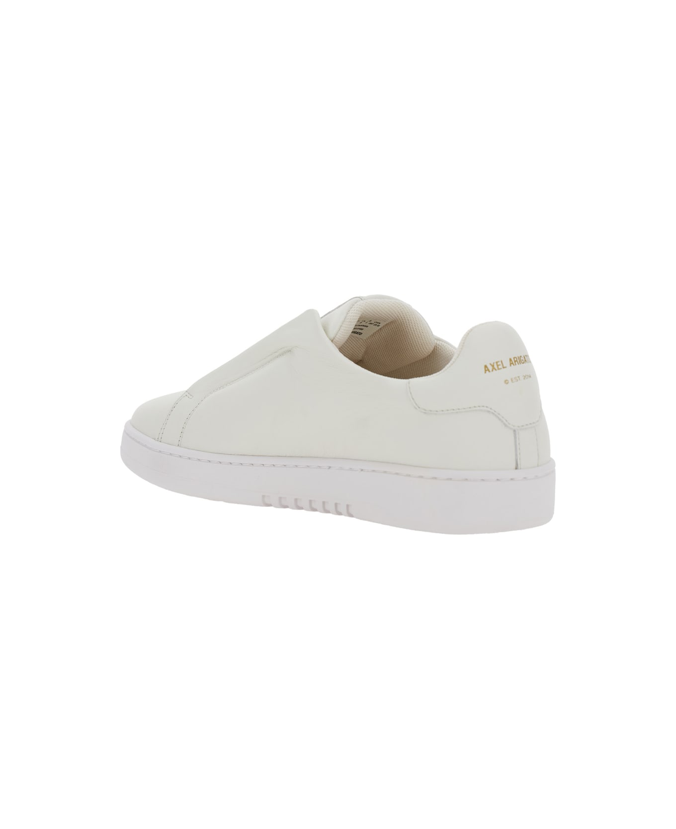 Axel Arigato 
dice Laceless
 White Low Top Sneakers With Logo Lettering On Side And Heel In Leather Man - White