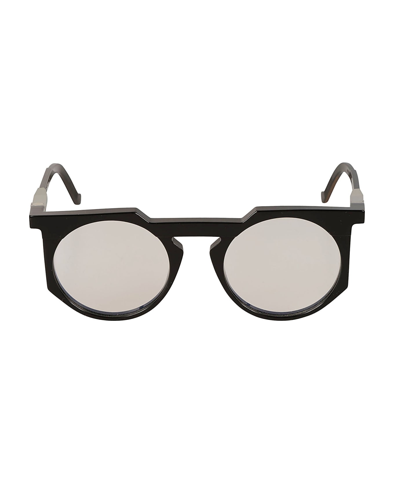 VAVA Clear Lens Round Frame Glasses Glasses - Black アイウェア
