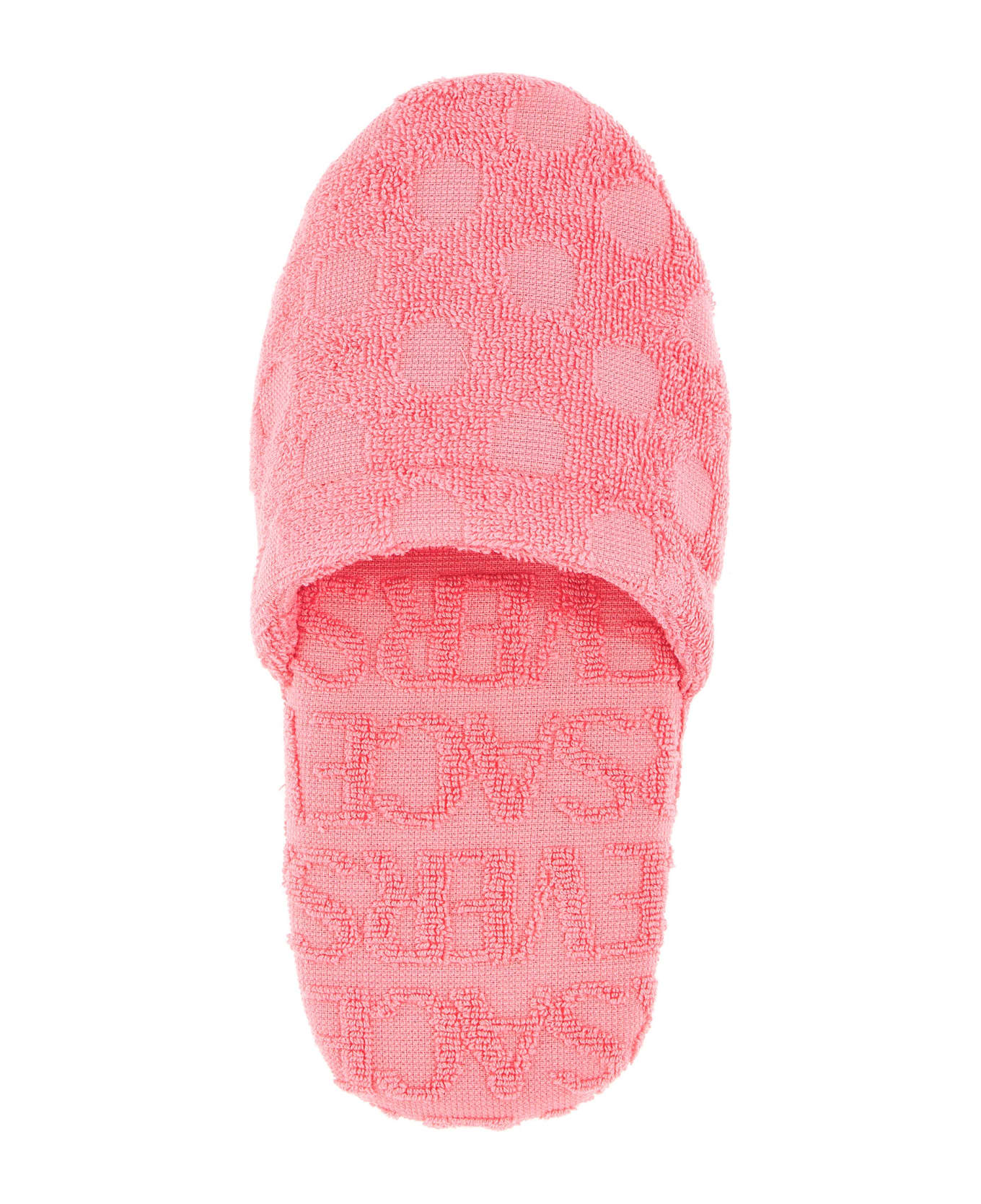 Versace 'versace Allover Polka Dot' Capsule La Vacanza Slippers - Pink